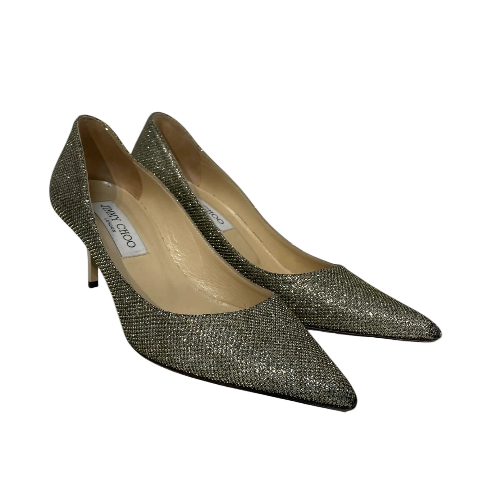 JIMMY CHOO/Heels/EU 37/Glitter/Leather/GLD/Romy Pumps view 1