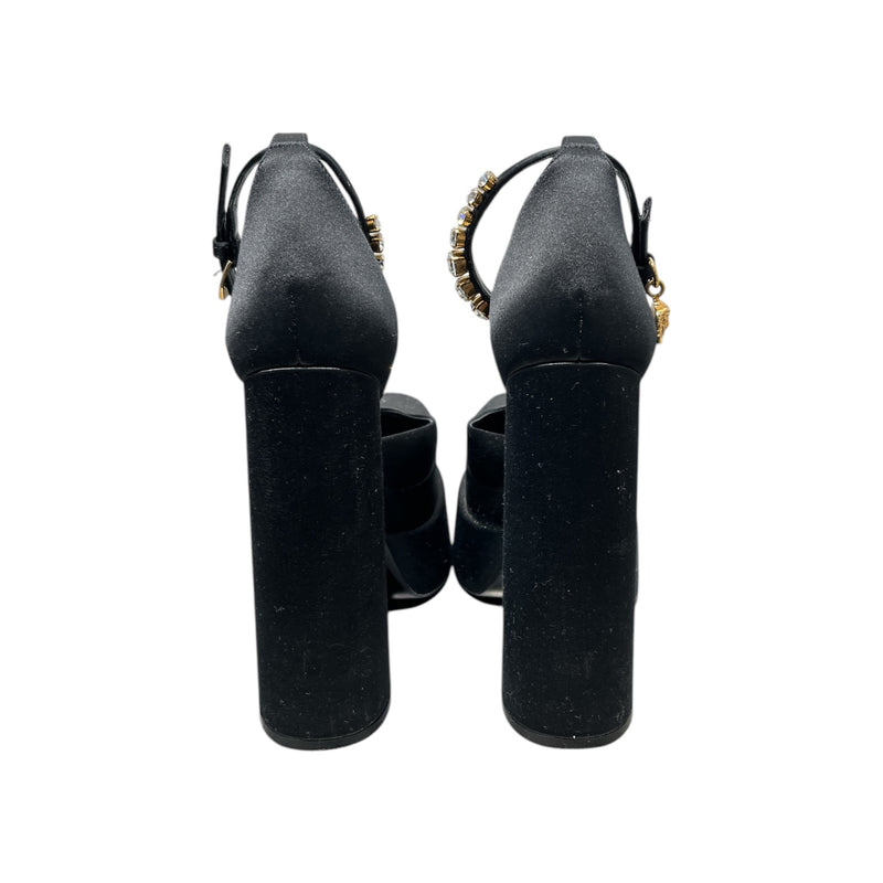 VERSACE/Heels/EU 38.5/Nylon/BLK/
