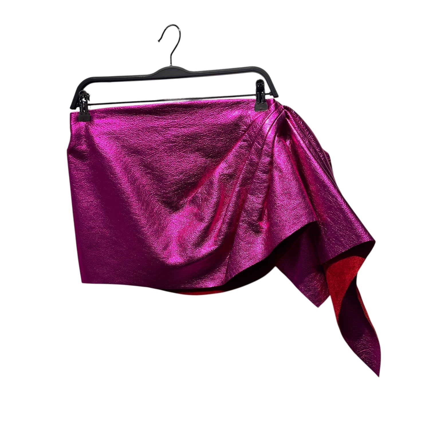 LaQuan Smith/Skirt/XS/Cowhide/PNK/metallic mini skirt view 1
