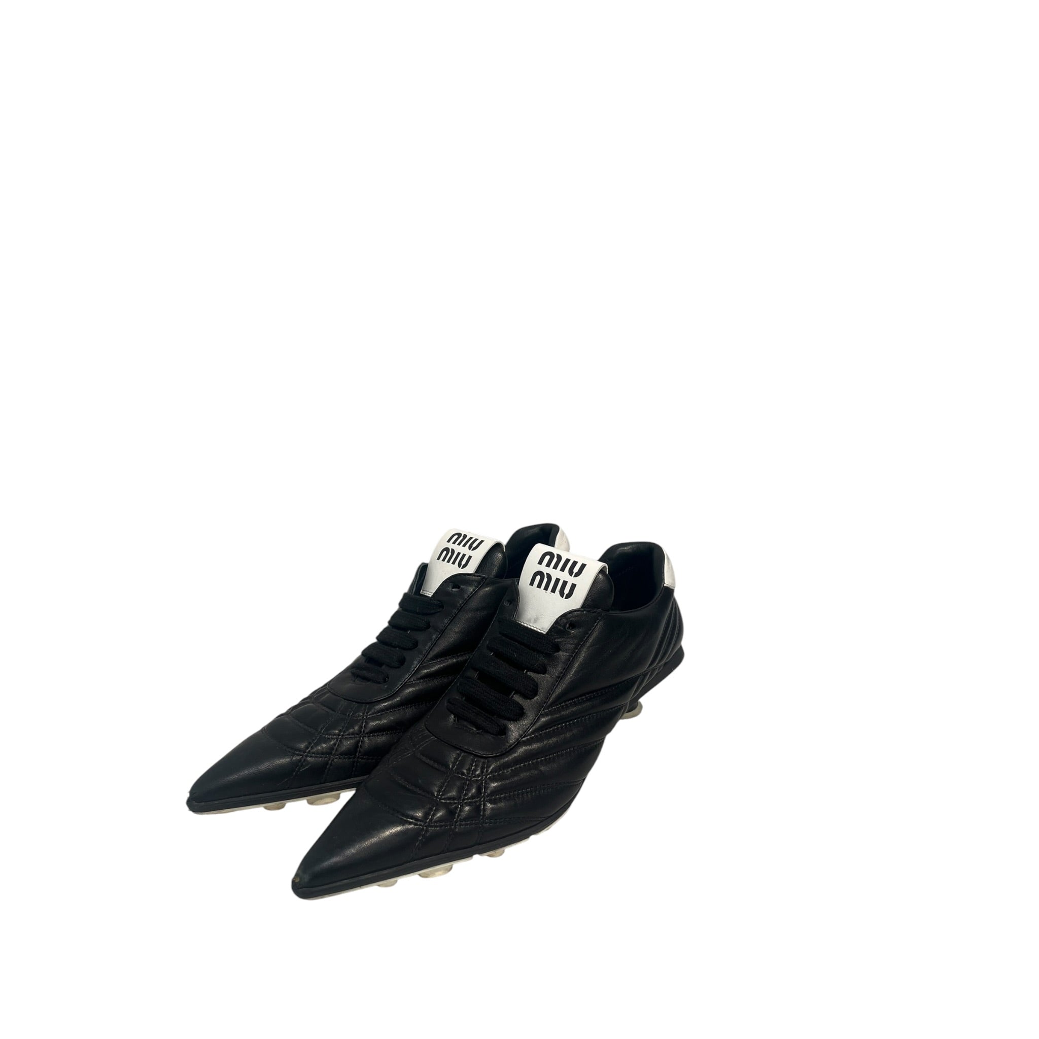 MIU MIU/Heels/EU 36.5/Leather/BLK/NAPPA POINTED TOE QUILTED view 1