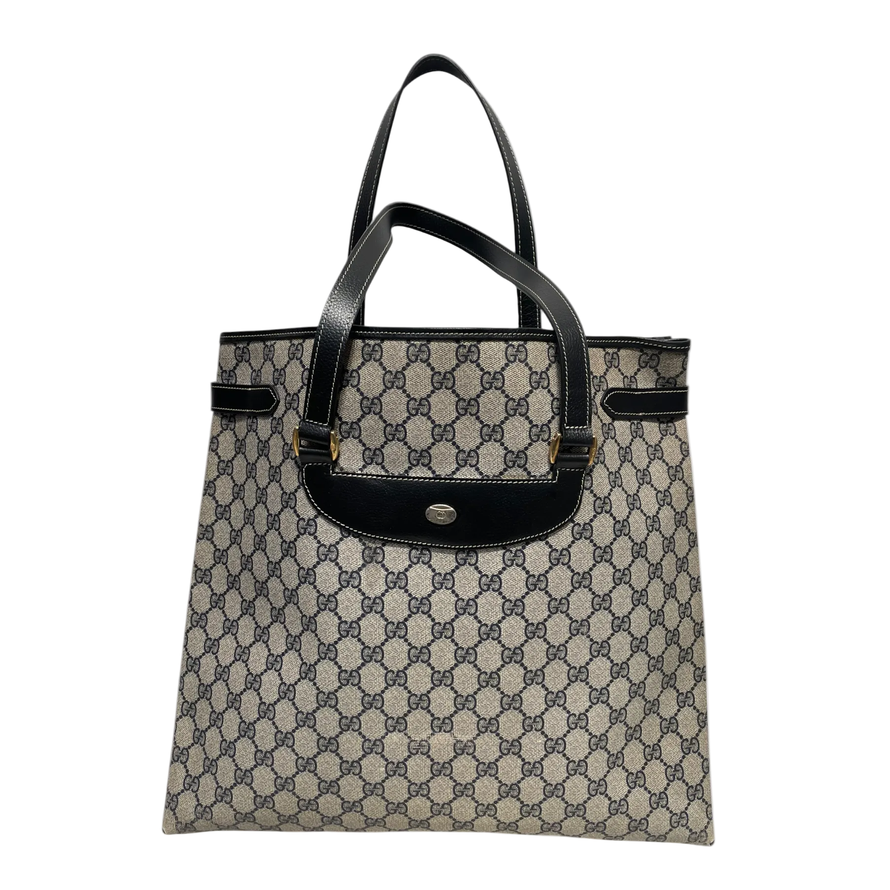 GUCCI/Vintage/Tote Bag/Monogram/GRY/GG Supreme Tote Monogram view 1