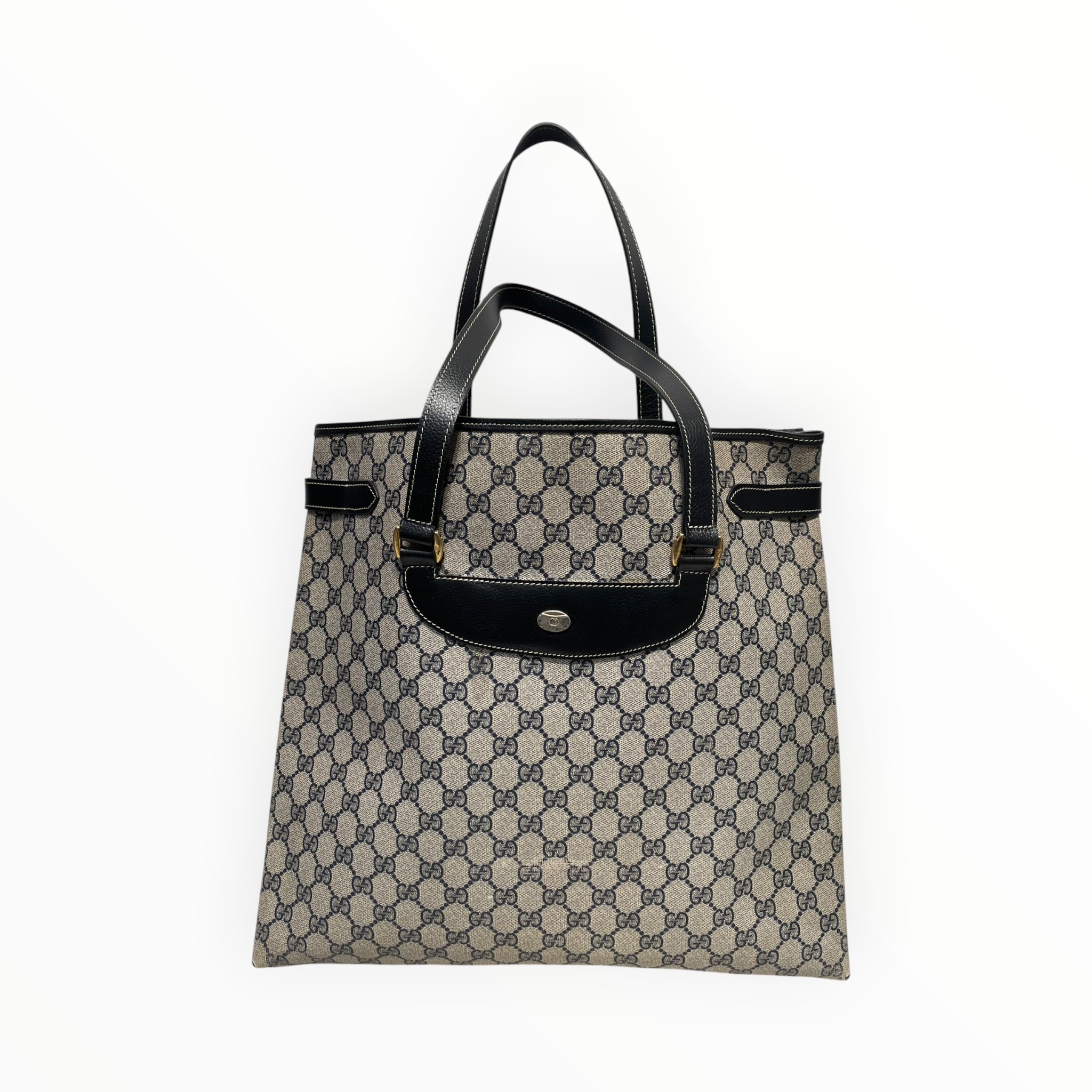 GUCCI/Vintage/Tote Bag/Monogram/GRY/GG Supreme Tote Monogram view 1