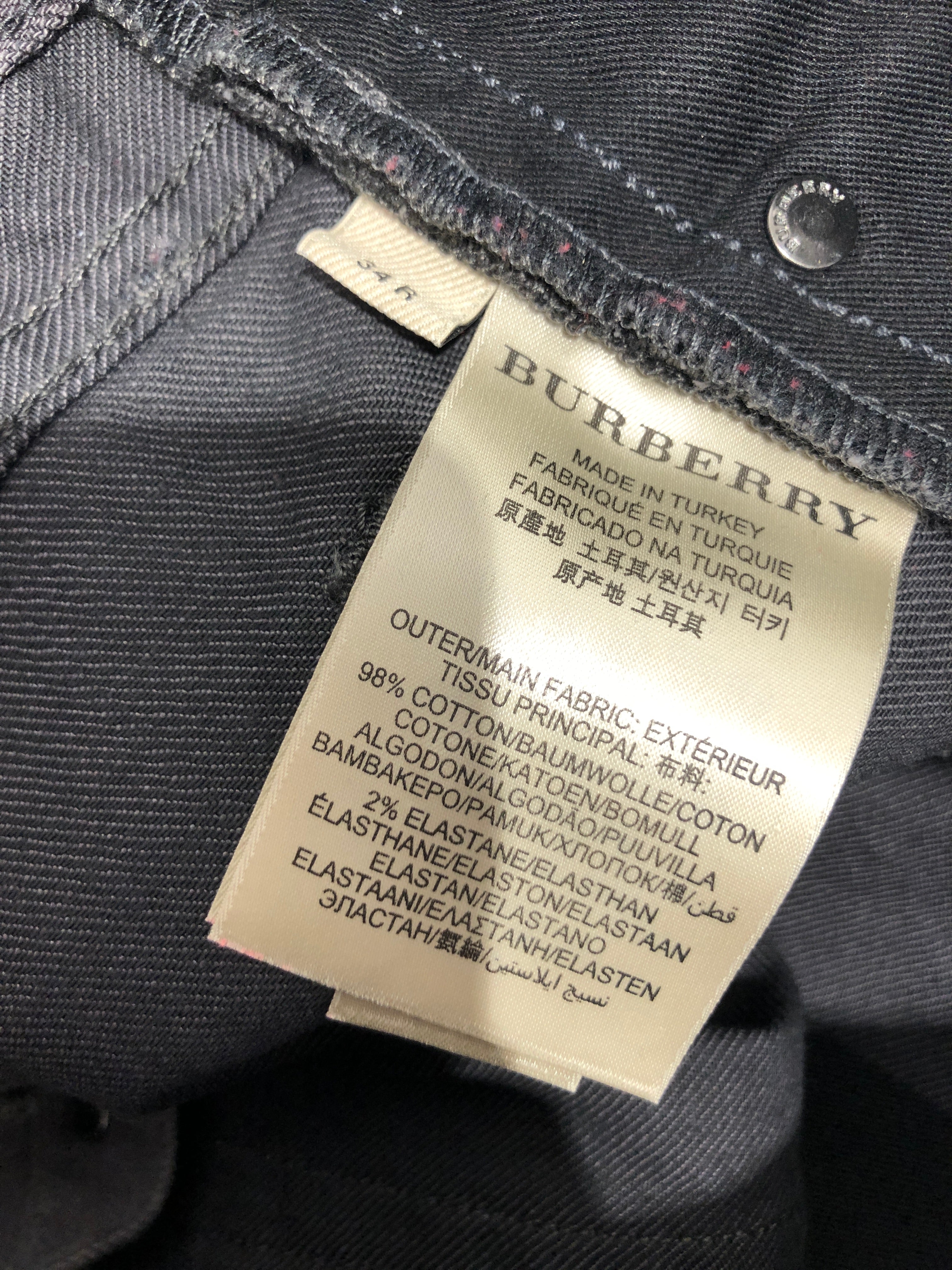 BURBERRY LONDON/Pants/34/Cotton/GRY/CLEAN DENIM view 7