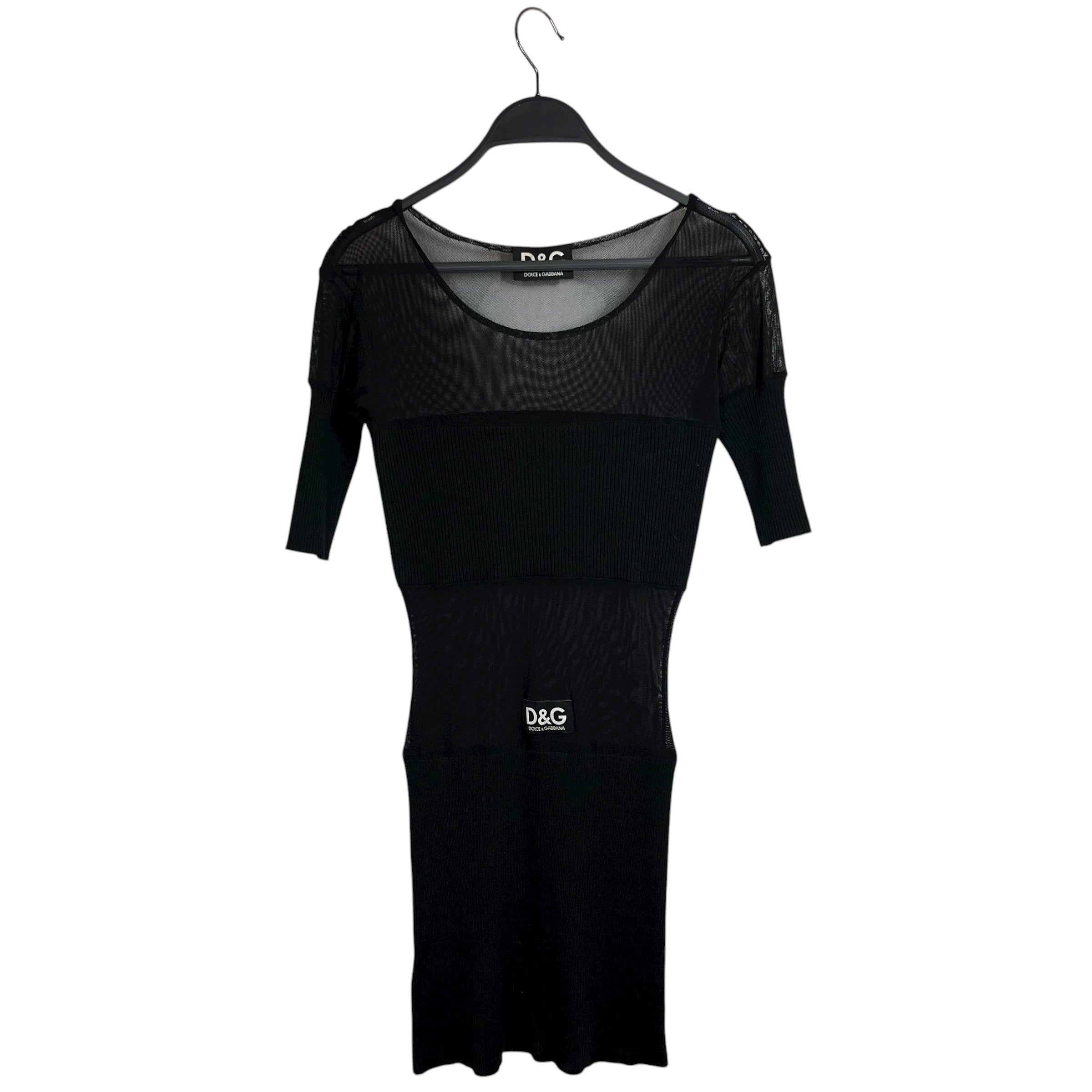 DOLCE&GABBANA/SS Dress/30/Acrylic/BLK/mesh view 1