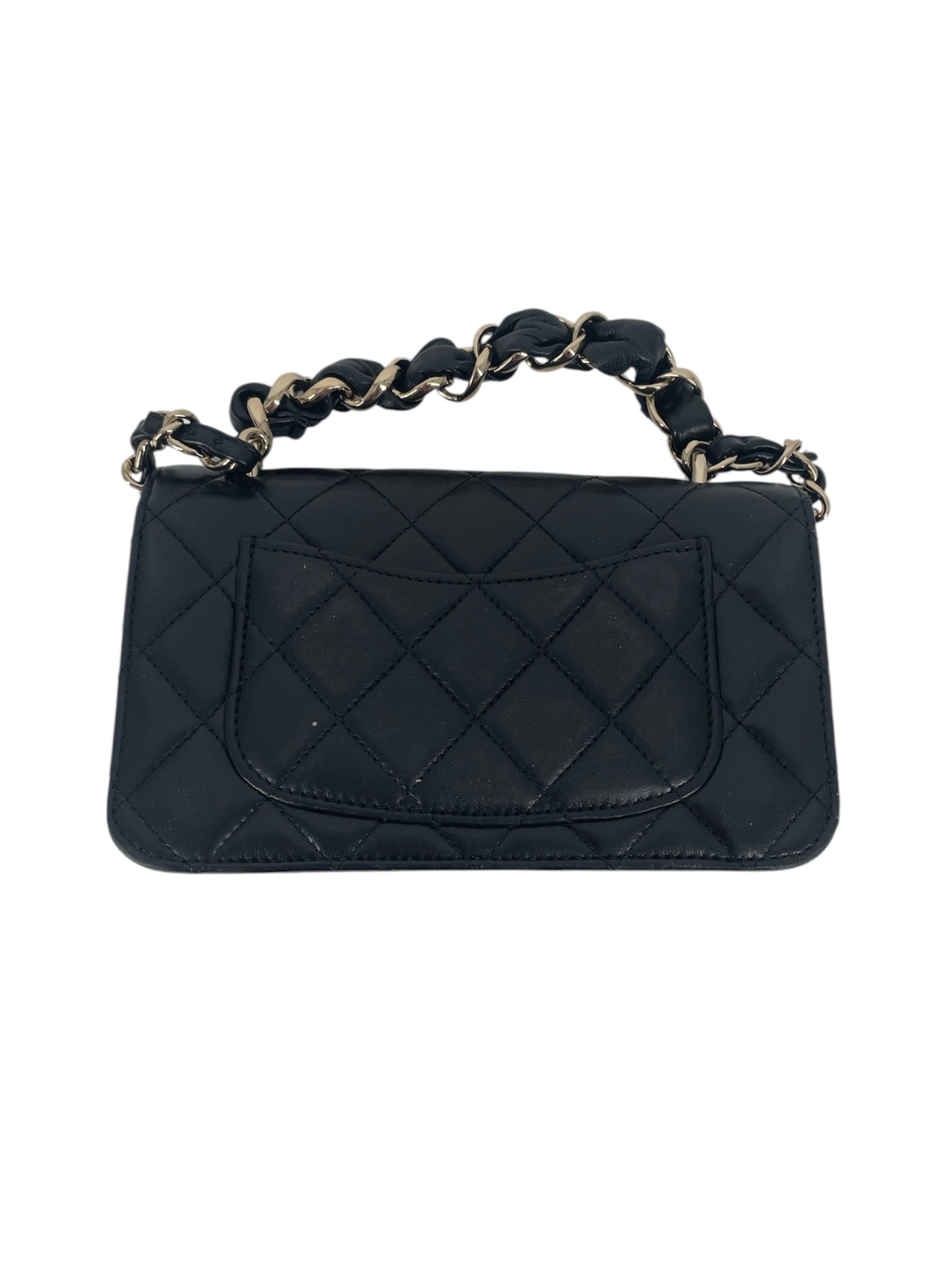 CHANEL/Cross Body Bag/Leather/BLK/C909TPJH view 2
