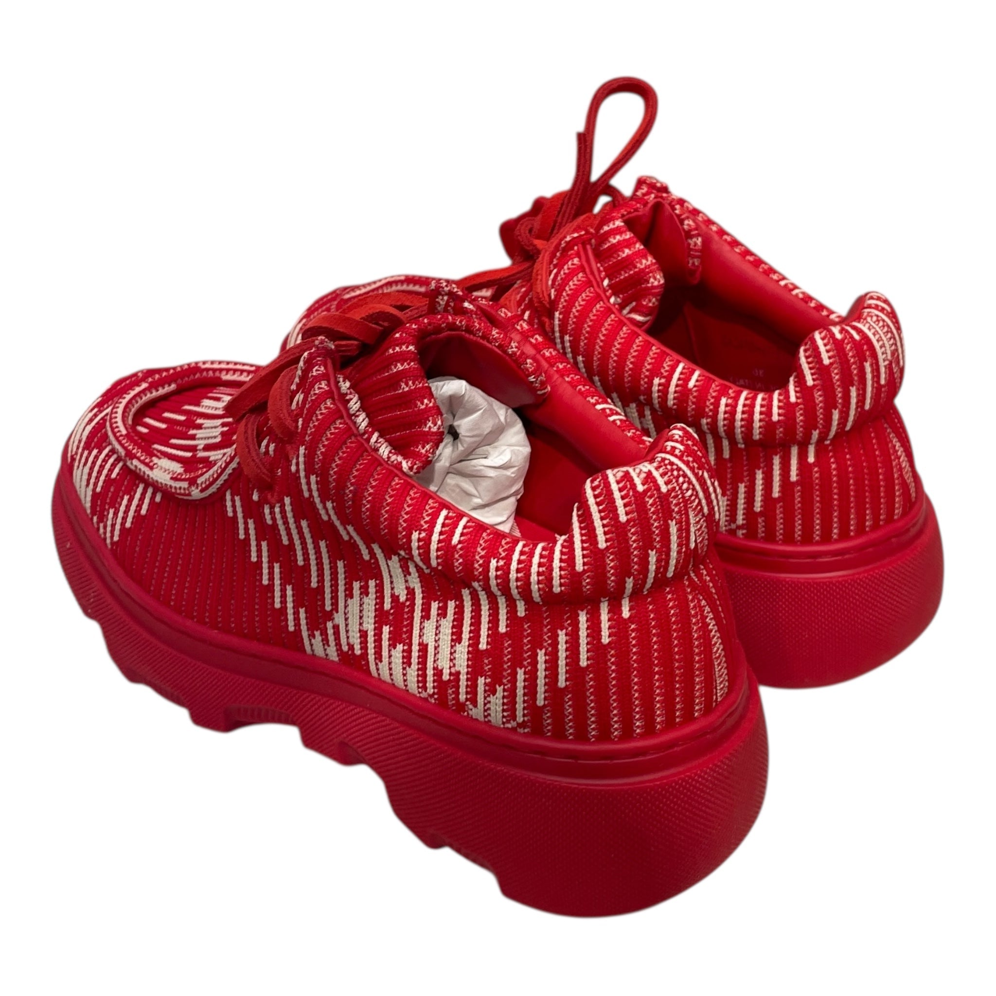 BURBERRY/Shoes/EU 36/Gingham Check/RED/MOC SHOE RUBBER SOLE view 2