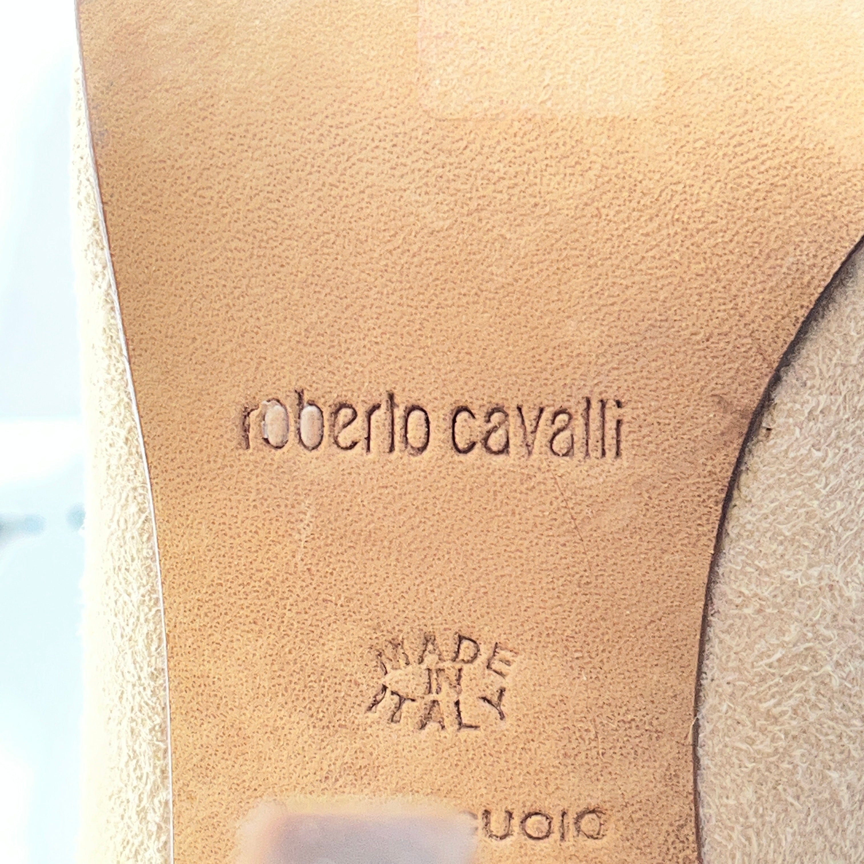 roberto cavalli/Heels/US 7.5/Suede/CRM/Leopard Lining view 3