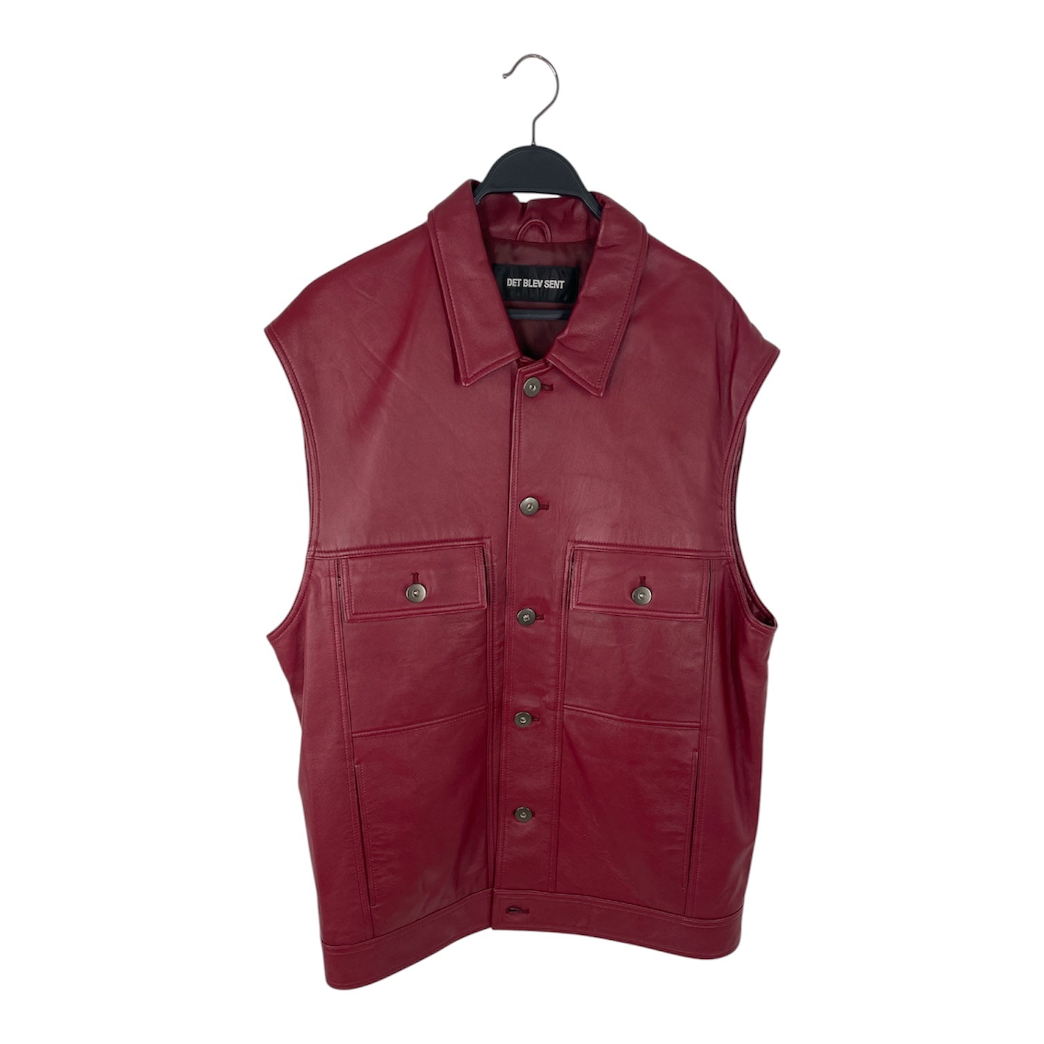 DET BLEV SENT /Vest/L/Leather/BRD/LEATHER VEST view 1
