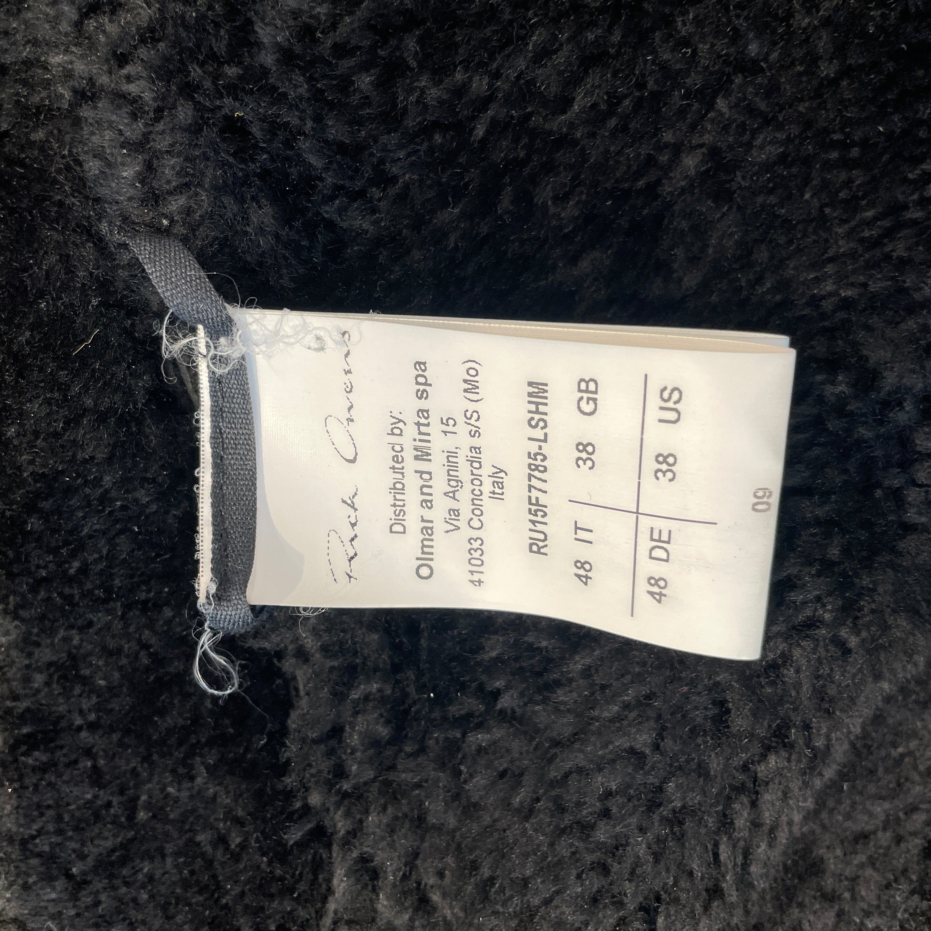 Rick Owens/Leather Jkt/S/Leather/BLK/LAMB LEATHER / ASYMETRIC ZIP view 5