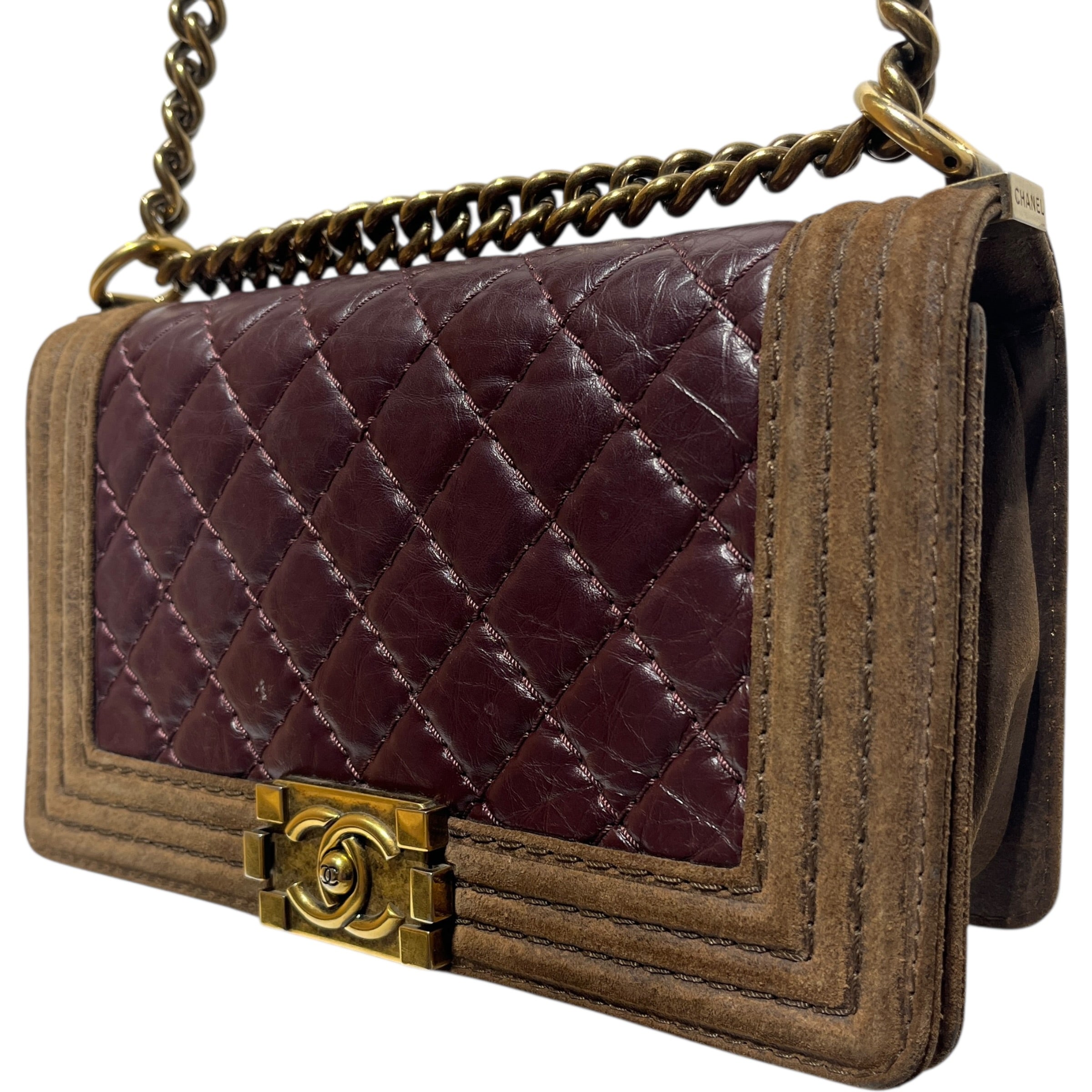 CHANEL/Cross Body Bag/Suede/BRD/PARIS EDINBURGH FLAP BAG view 2