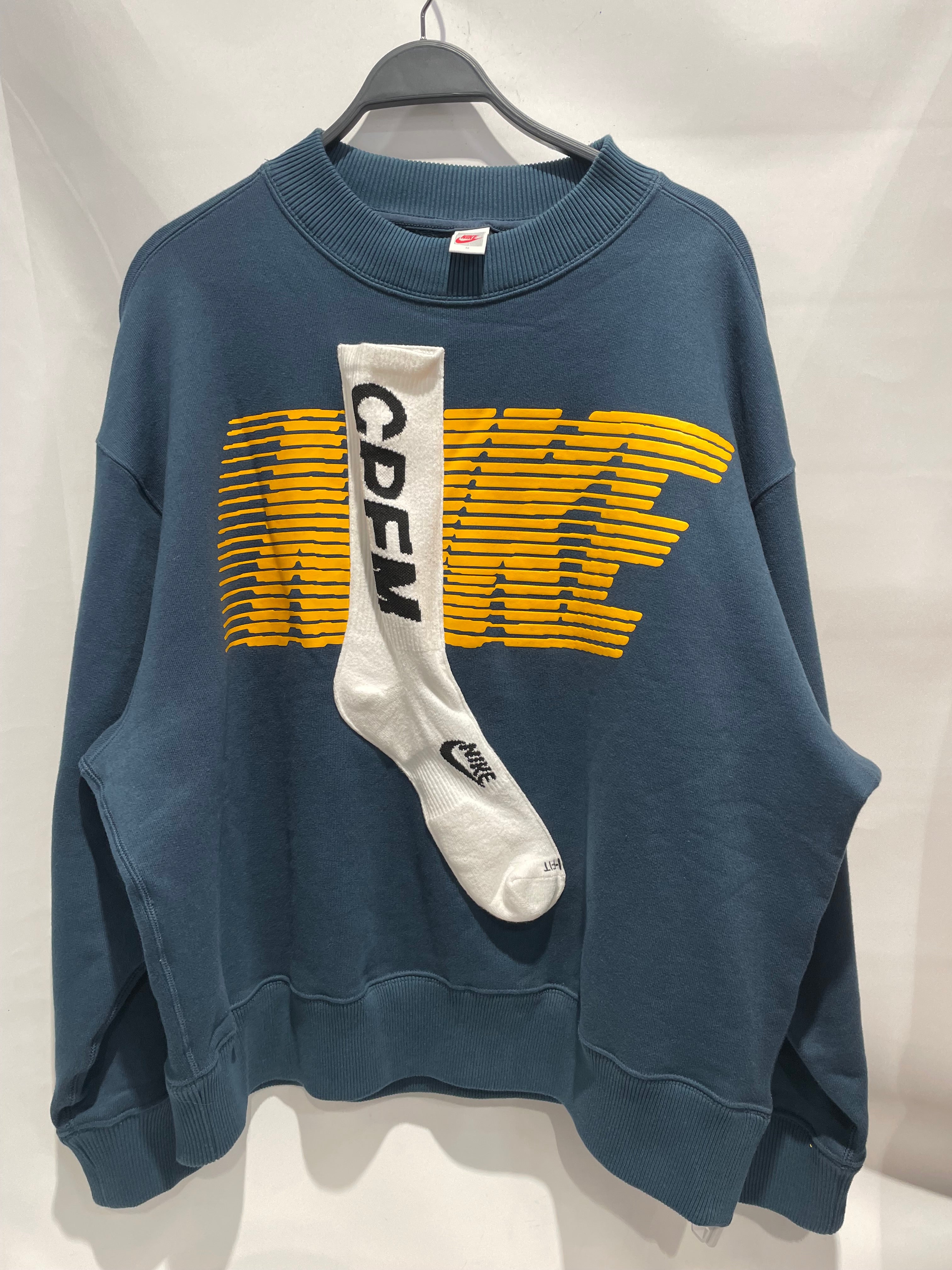 NIKE/CACTUS PLANT FLEA MARKET/Sweatshirt/M/Graphic/Cotton/NVY/Sock view 1
