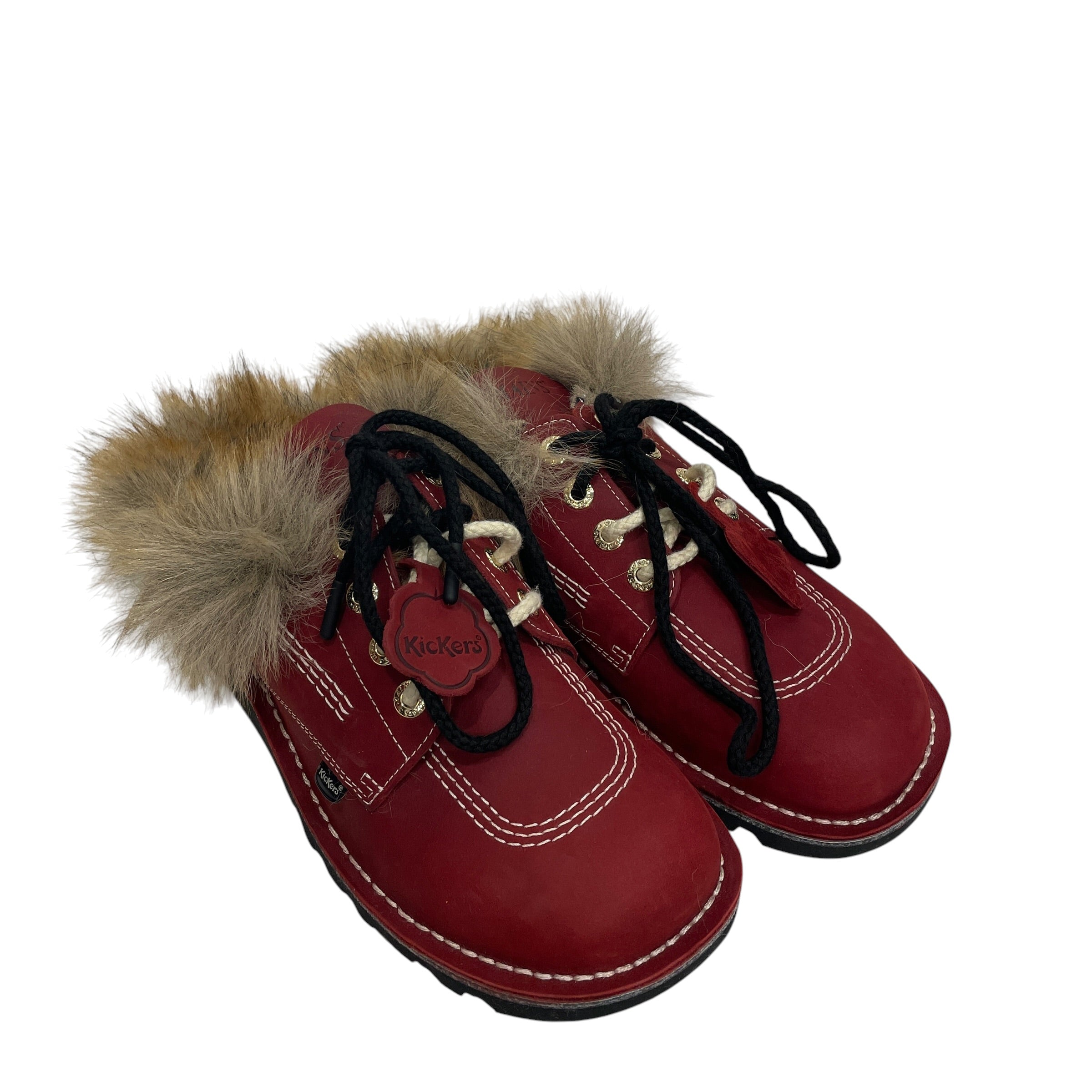 MAINS/KICKERS/Loafers/EU 44/Fake Fur/RED/KICK MULE view 1