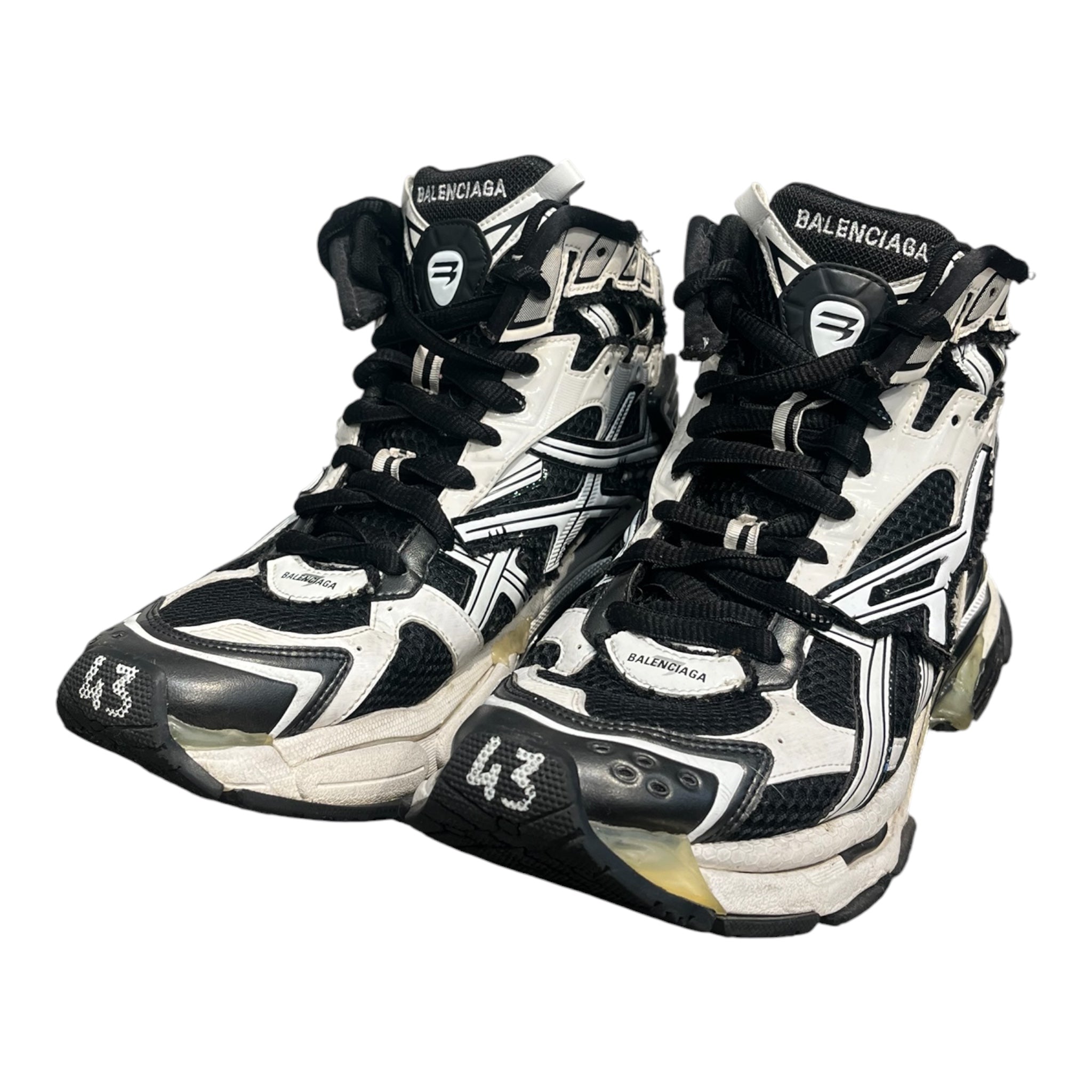 BALENCIAGA/Hi-Sneakers/EU 43/BLK/chunkyu sole with glue view 1