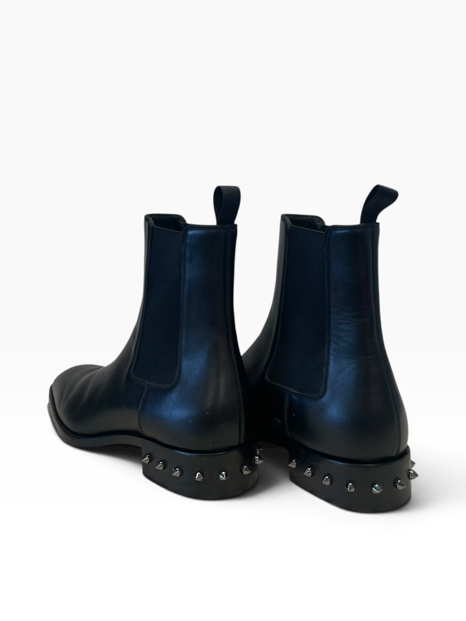 Christian Louboutin/Chelsea Boots/EU 42/Leather/BLK/Calf Leather Spiked Chelsea view 1