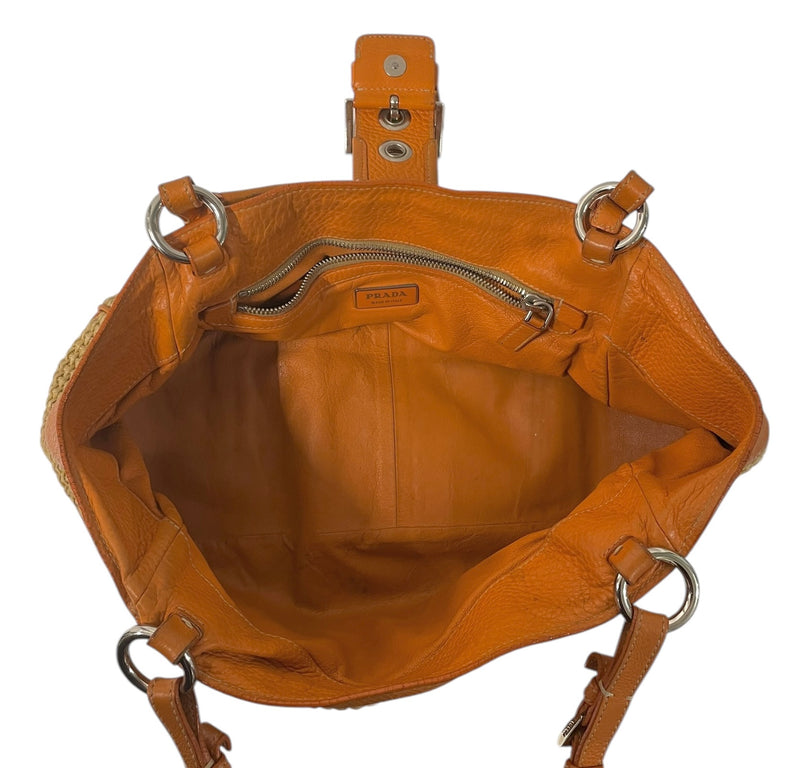 PRADA/Hand Bag/Leather/ORN/129