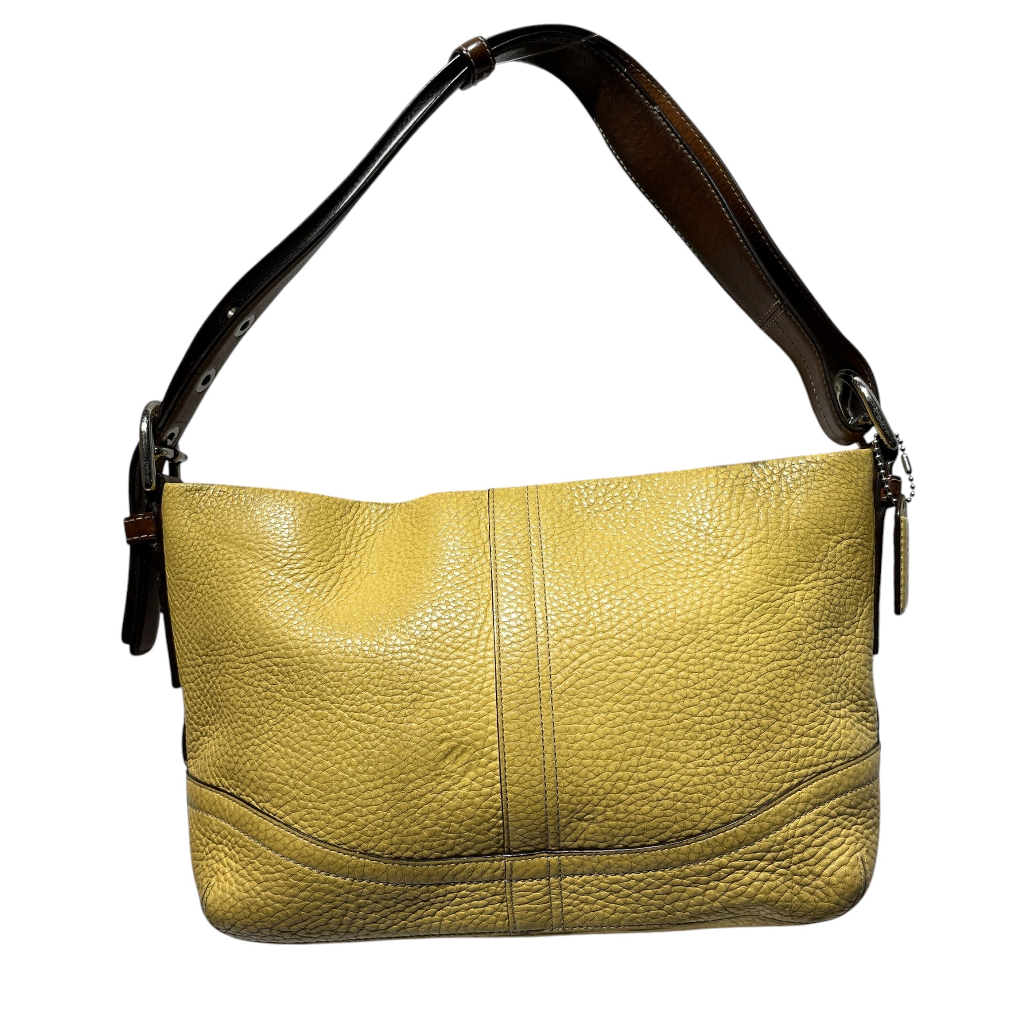 COACH/Hand Bag/Leather/YEL/BROWN STRAP view 3