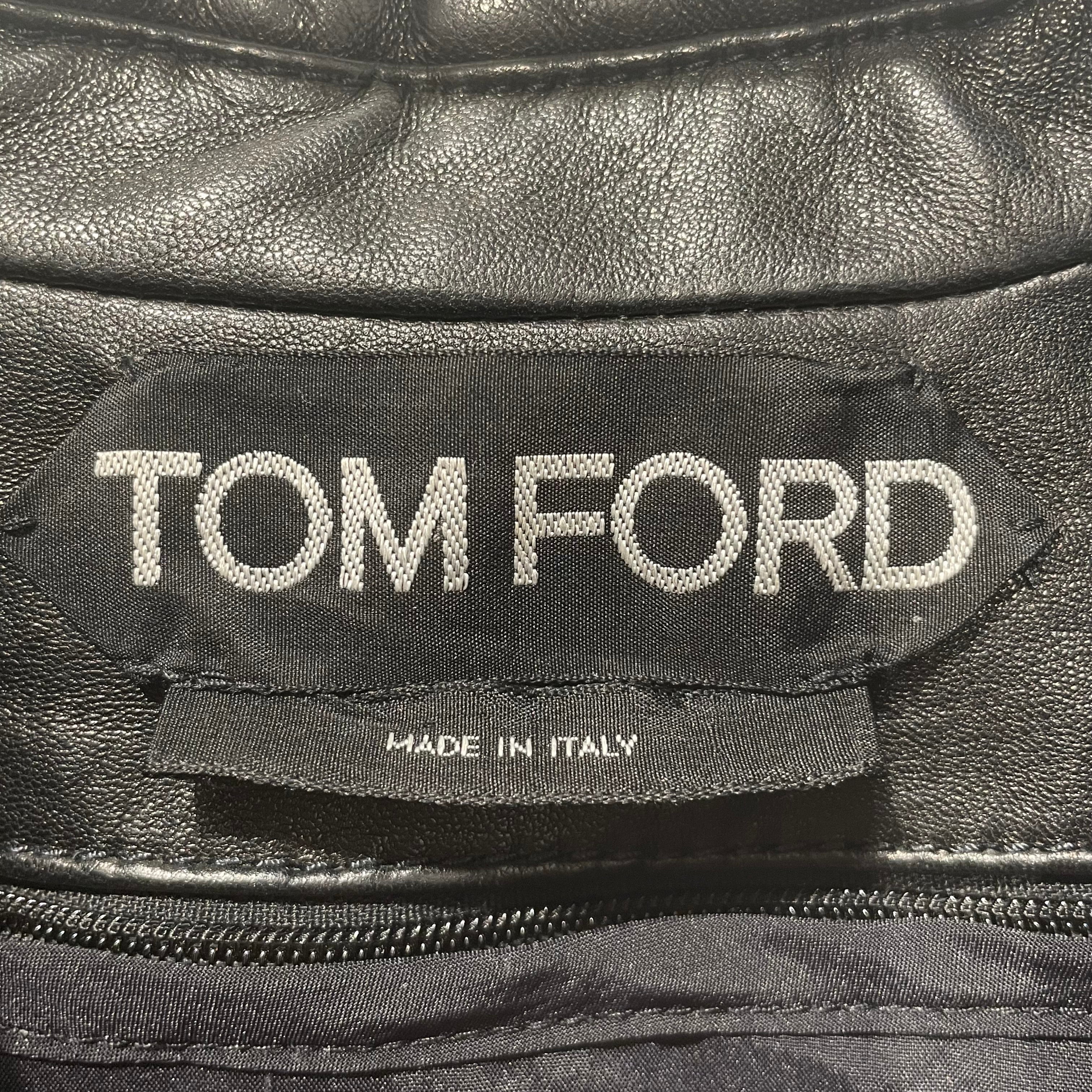 TOM FORD/Leather Jkt/38/Leather/BLK/ view 4