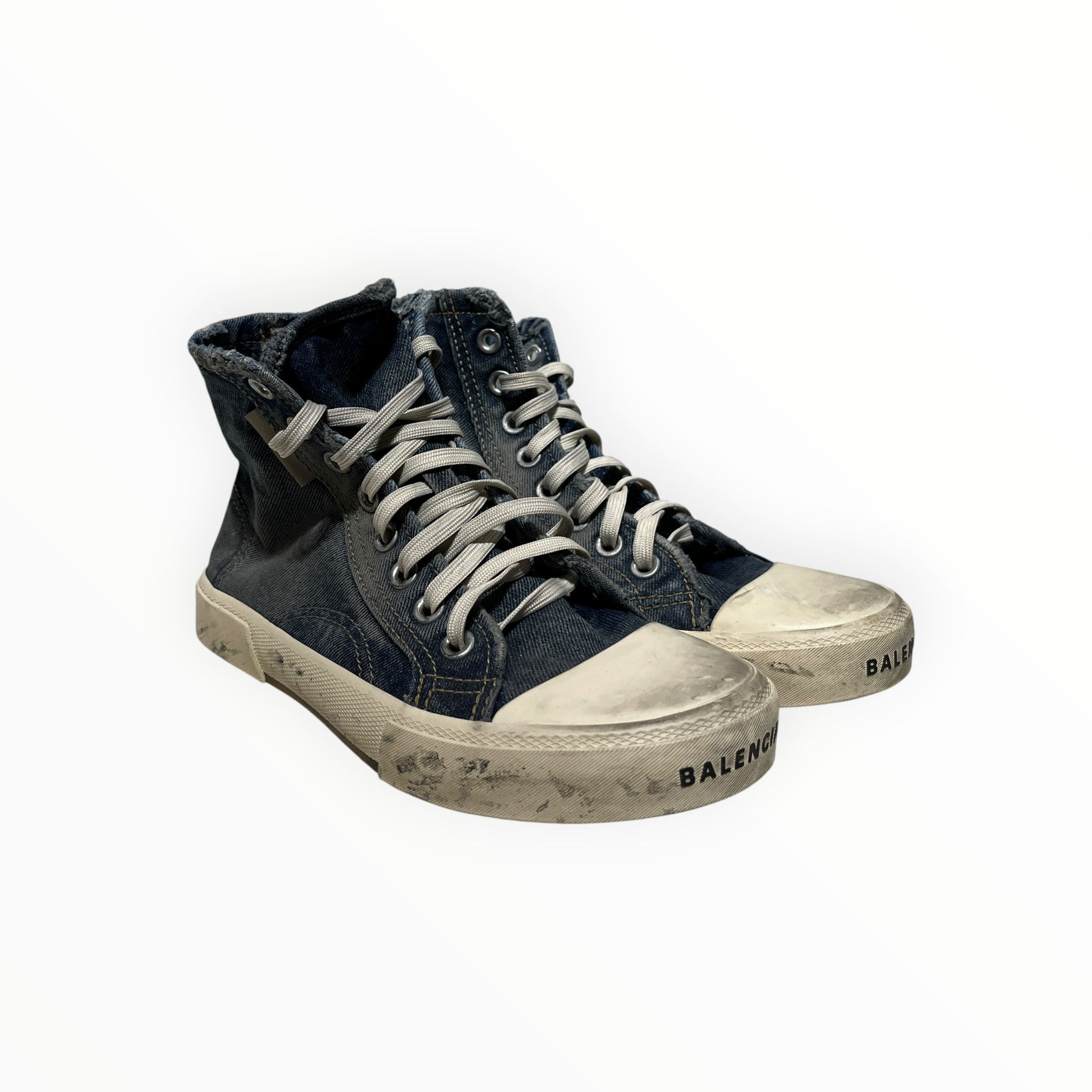 BALENCIAGA/Hi-Sneakers/US 8/Denim/IDG/paris high top view 1