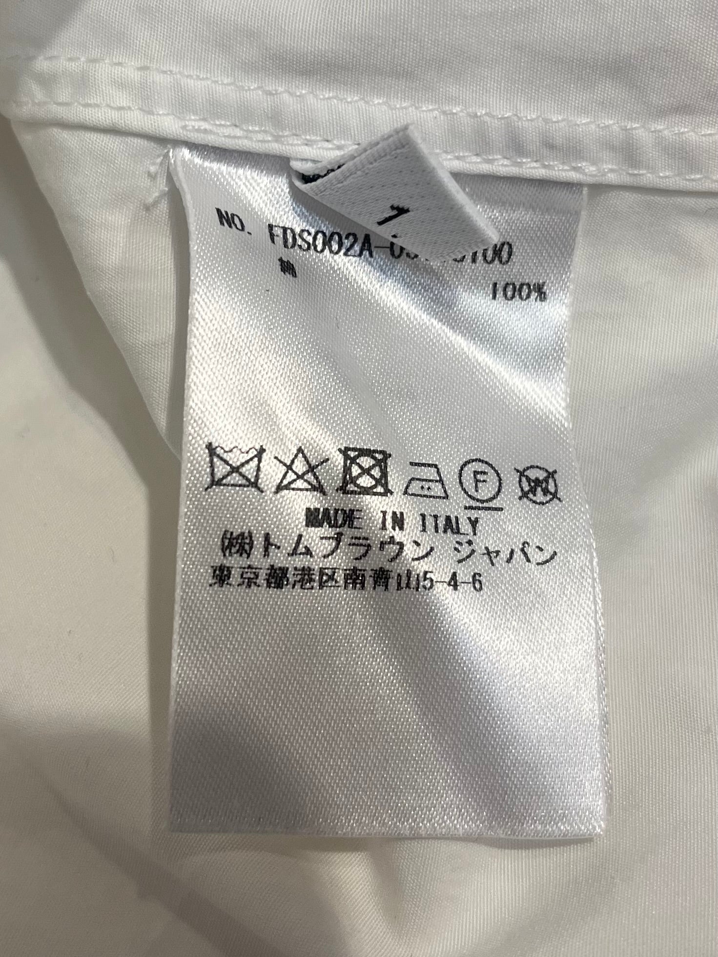 THOM BROWNE. NEW YORK/LS Dress/40/Cotton/WHT/BUTTON UP DRESS view 4