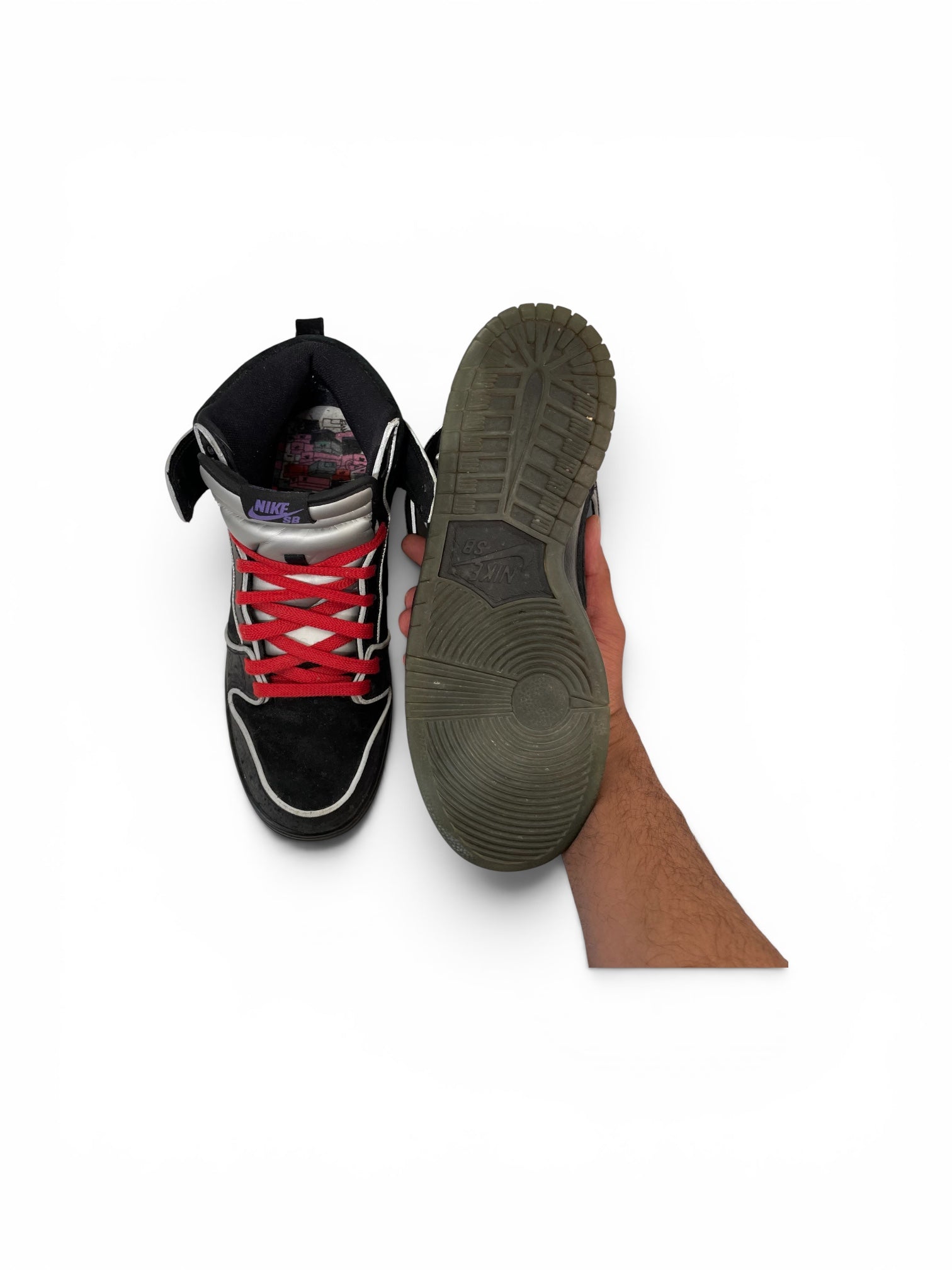 NIKE/Hi-Sneakers/US 10.5/Cotton/BLK/dunk sb ishod prime view 4