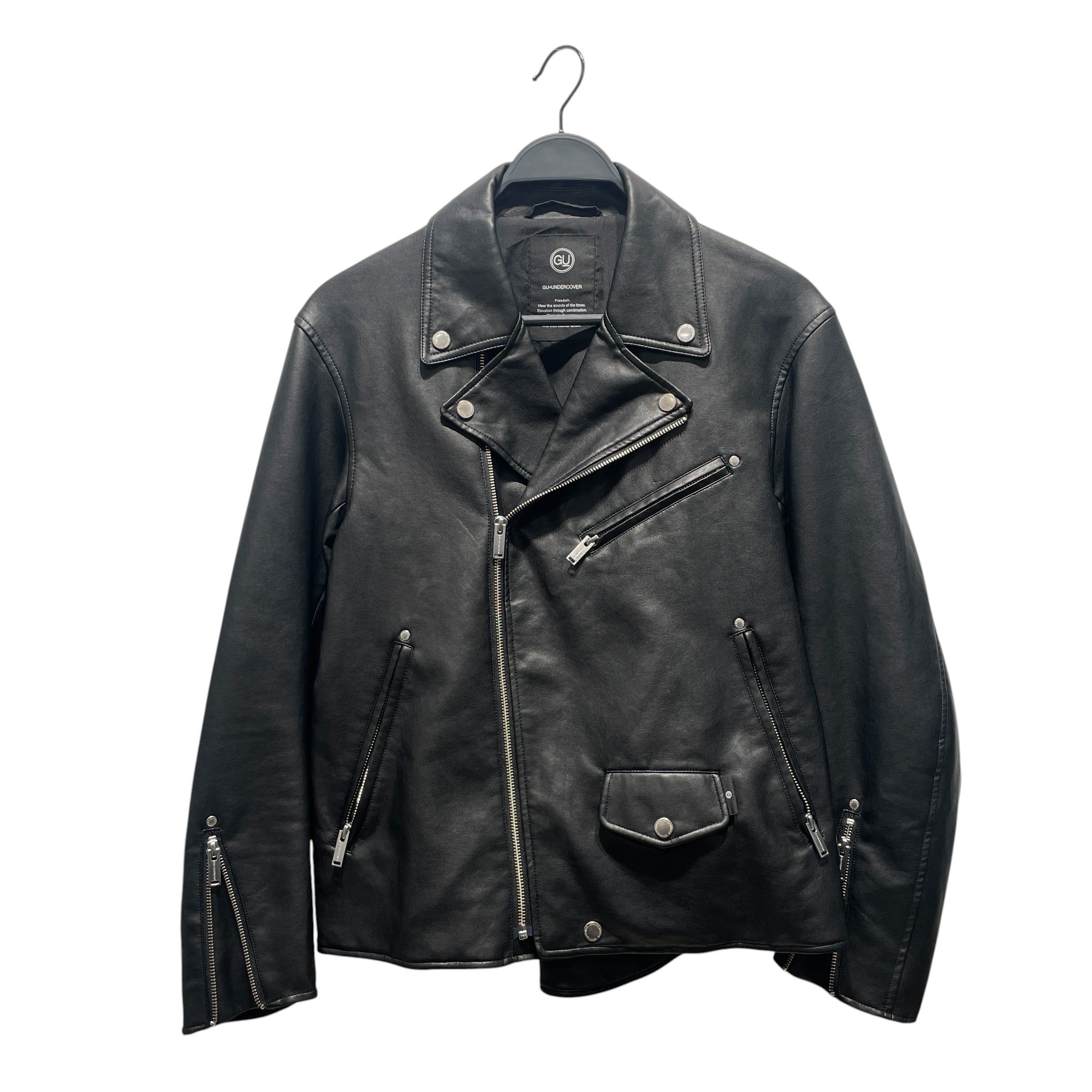 UNDERCOVER/Leather Jkt/S/Leather/BLK/ELIMINATE THE NOISE view 1
