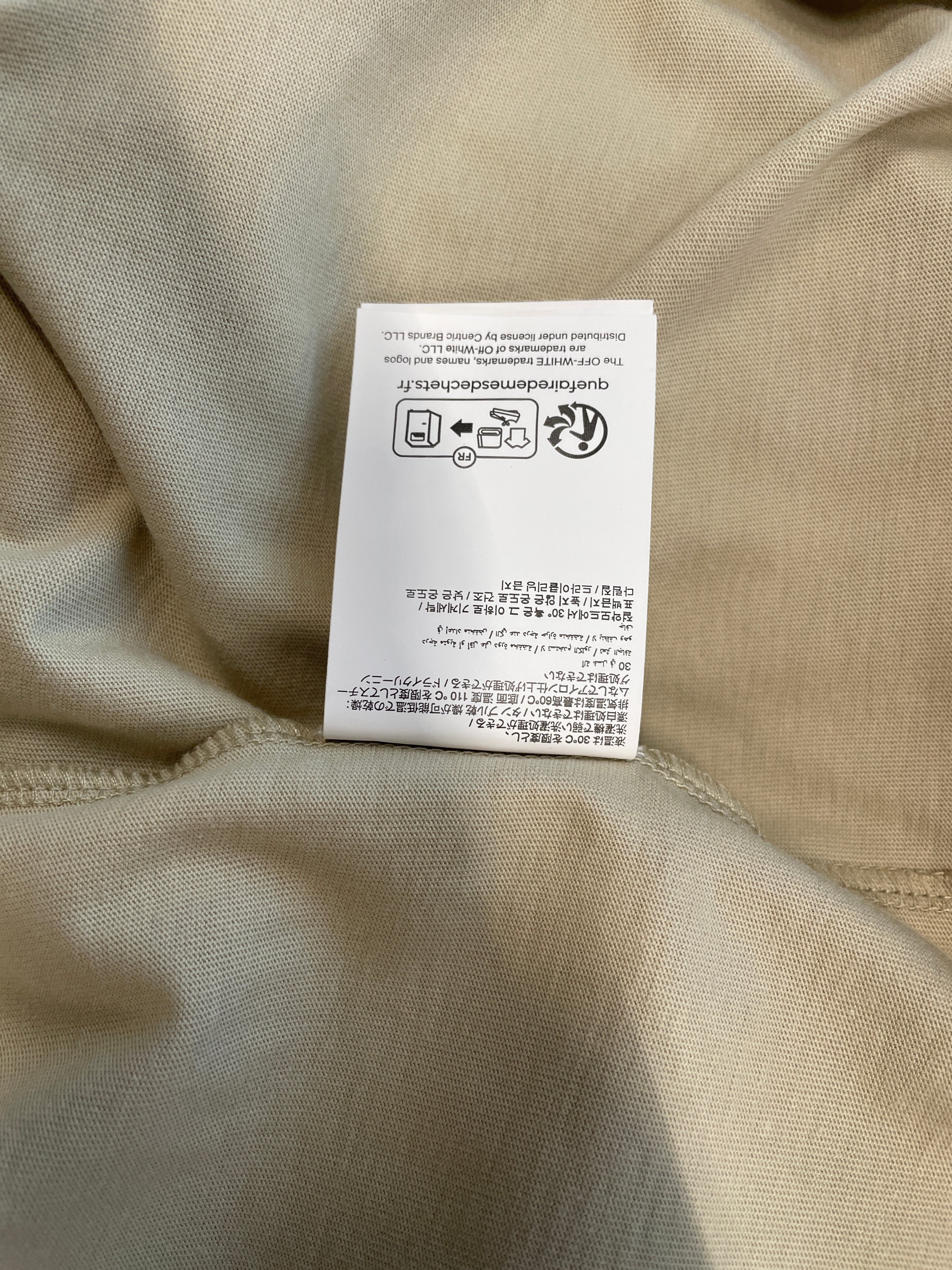 OFF-WHITE/T-Shirt/XL/Cotton/BEG/BEIGE/" OFFWHITE" view 6