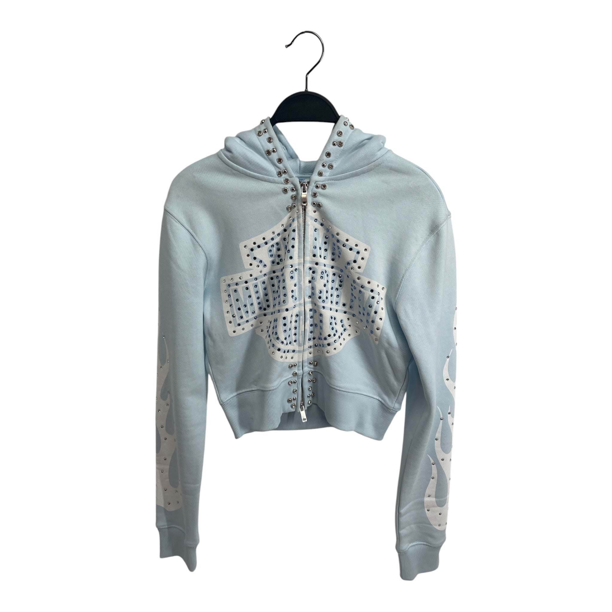 MURD333R.FM/Zip Up Hoodie/M/Cotton/IDG/CROPPED view 1