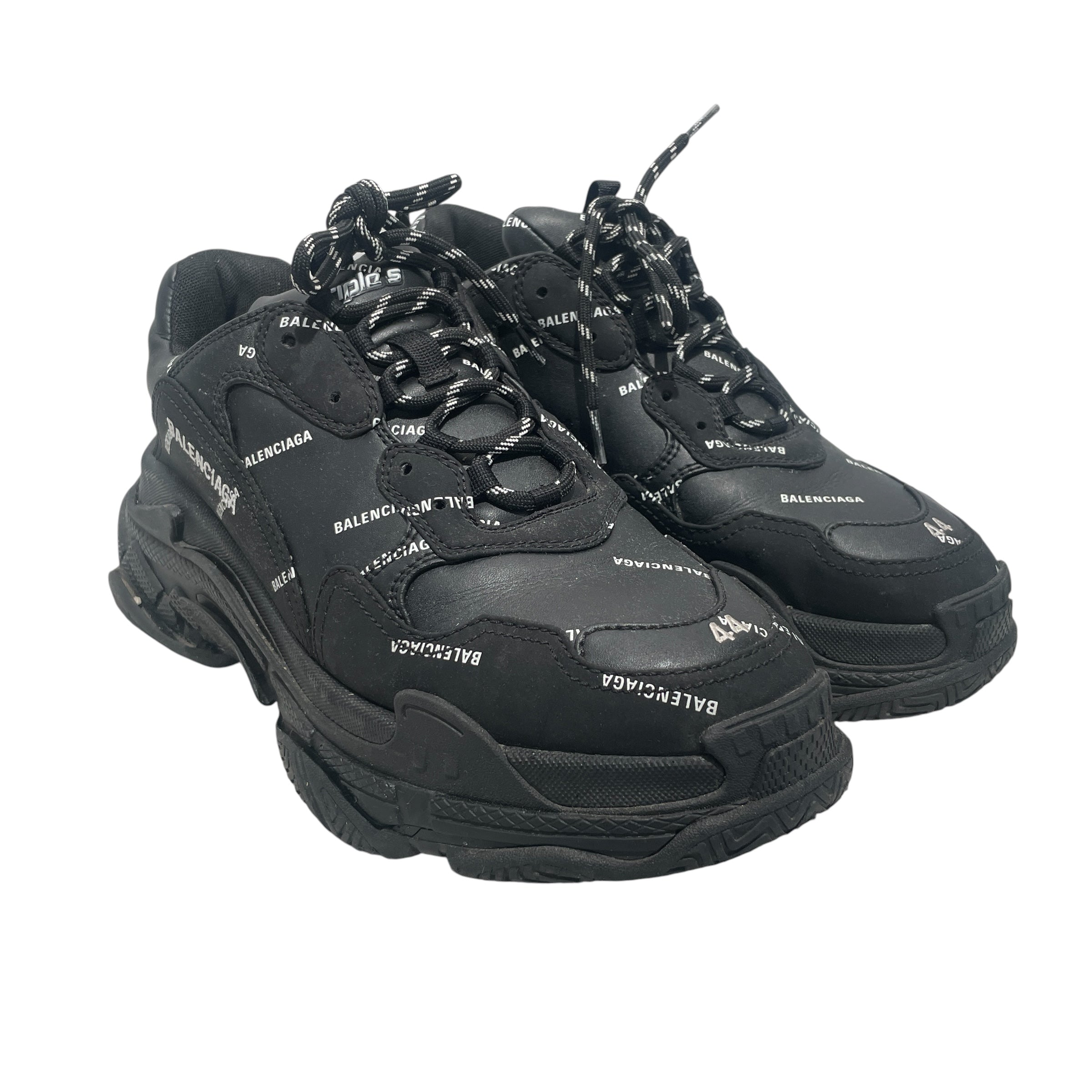 BALENCIAGA/Low-Sneakers/US 11/Leather/BLK/ view 1