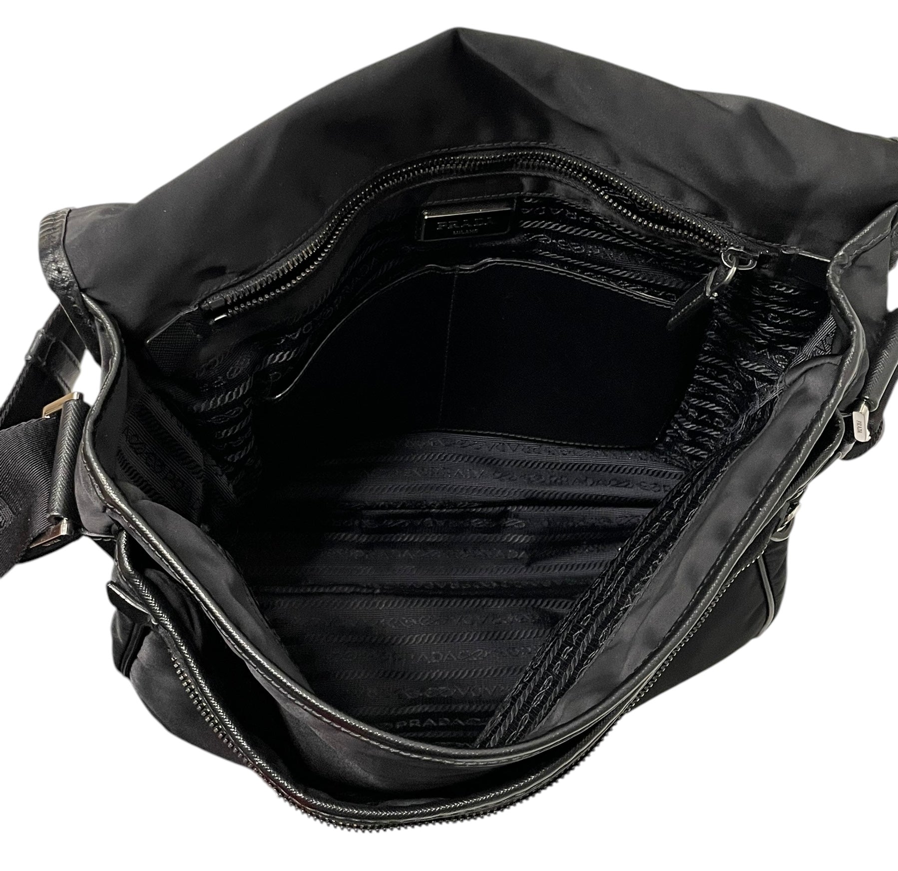 PRADA/Cross Body Bag/Nylon/BLK/CLIP BUCKLE view 4