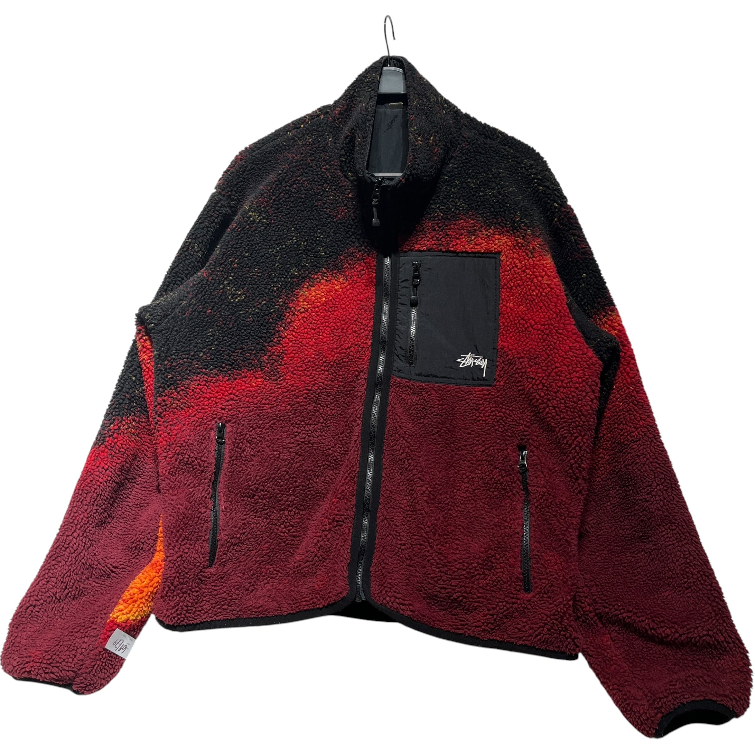 STUSSY/Track Jkt/XL/Polyester/RED/LAVA REVERSIBLE view 1