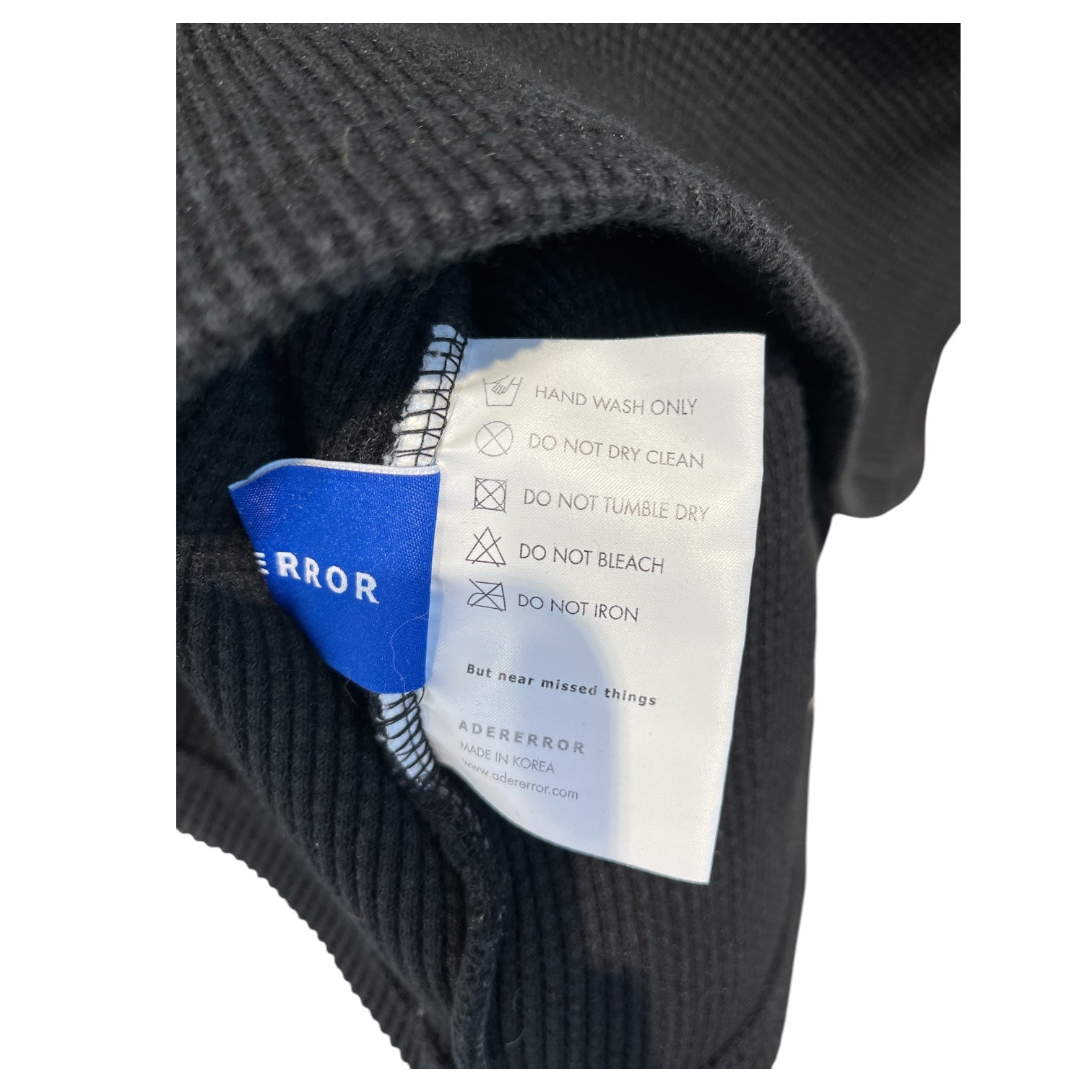 ADER ERROR/Sweatshirt/1/Cotton/BLK/THERMAL QUARTERZIP view 3