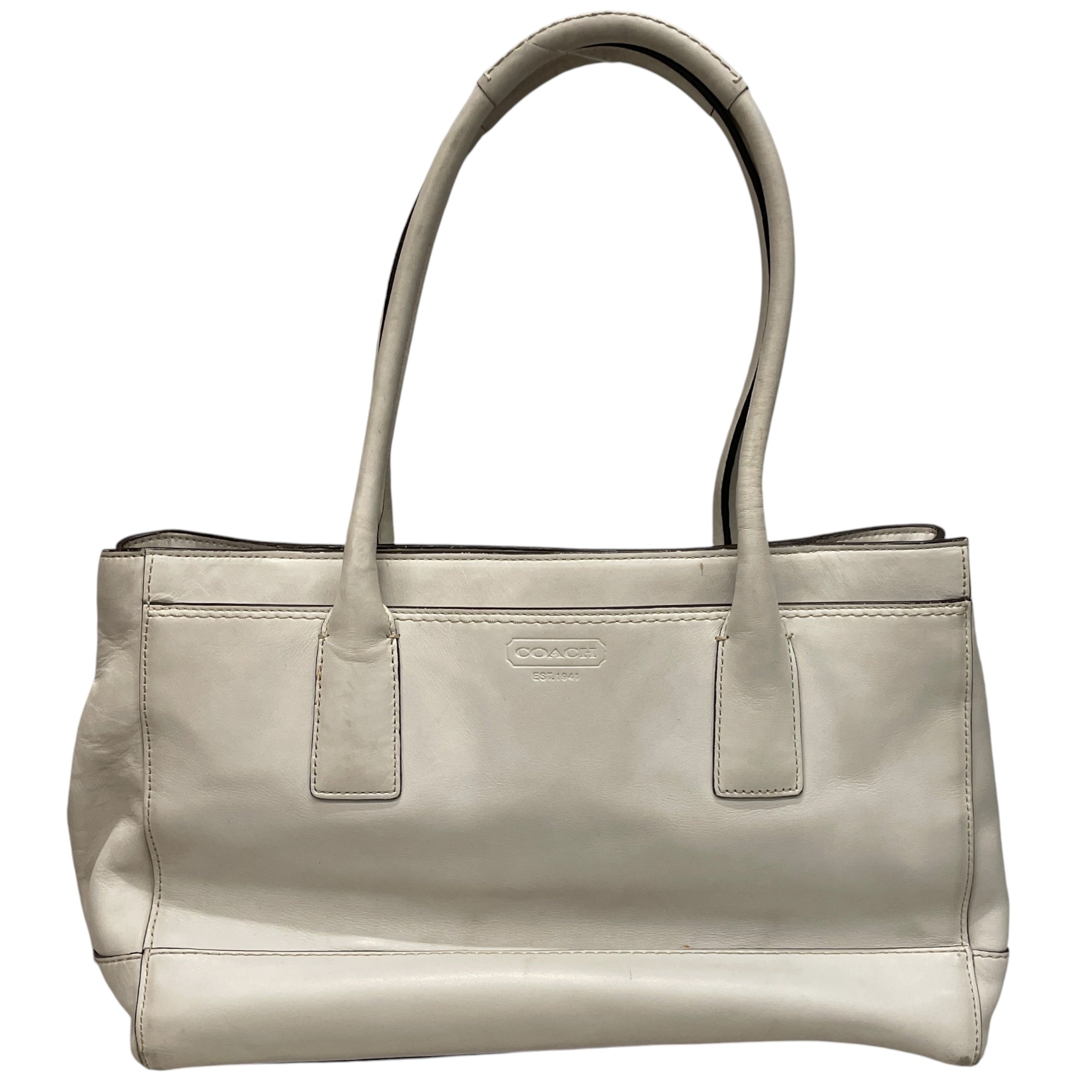 COACH/Tote Bag/Leather/WHT/VINTAGE TURNLOCK MADELINE view 3