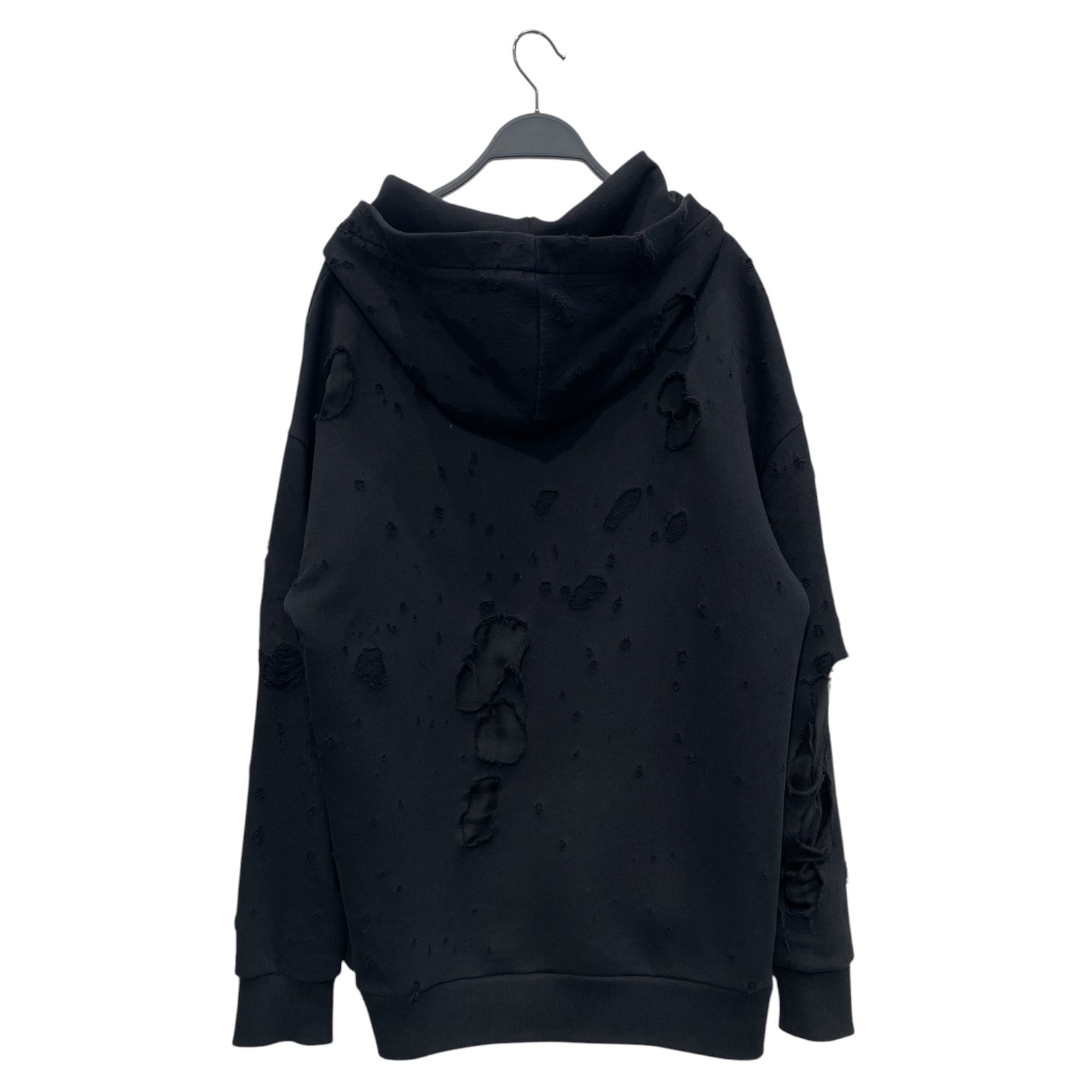 GIVENCHY/Hoodie/S/Cotton/BLK/DISTRESSED LOGO HOODIE view 2