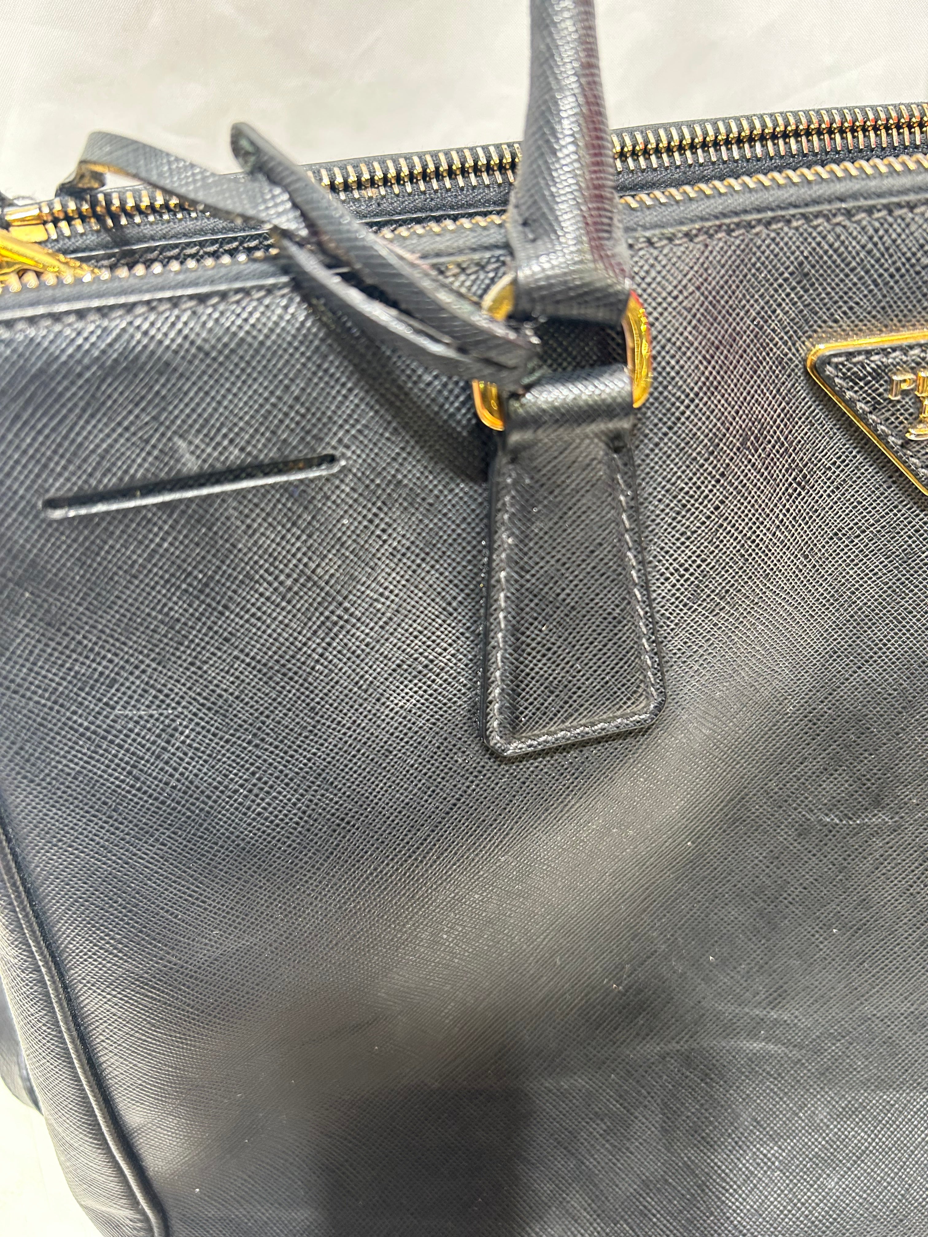 PRADA/Tote Bag/Leather/BLK/SAFFIANO LEATHER BAG view 10