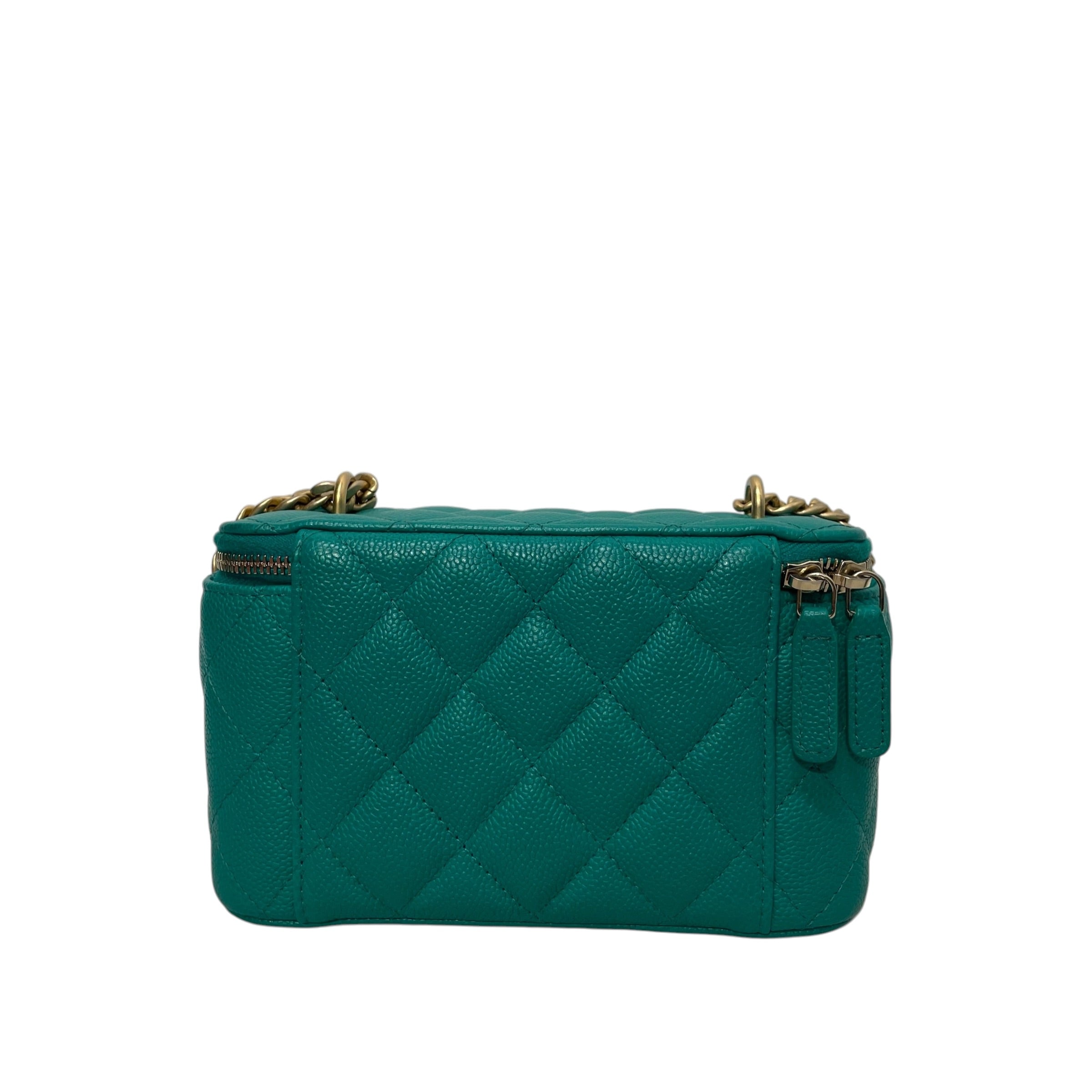 CHANEL/Cross Body Bag/Leather/GRN/CAVIAR SWEETHEART MINI view 3
