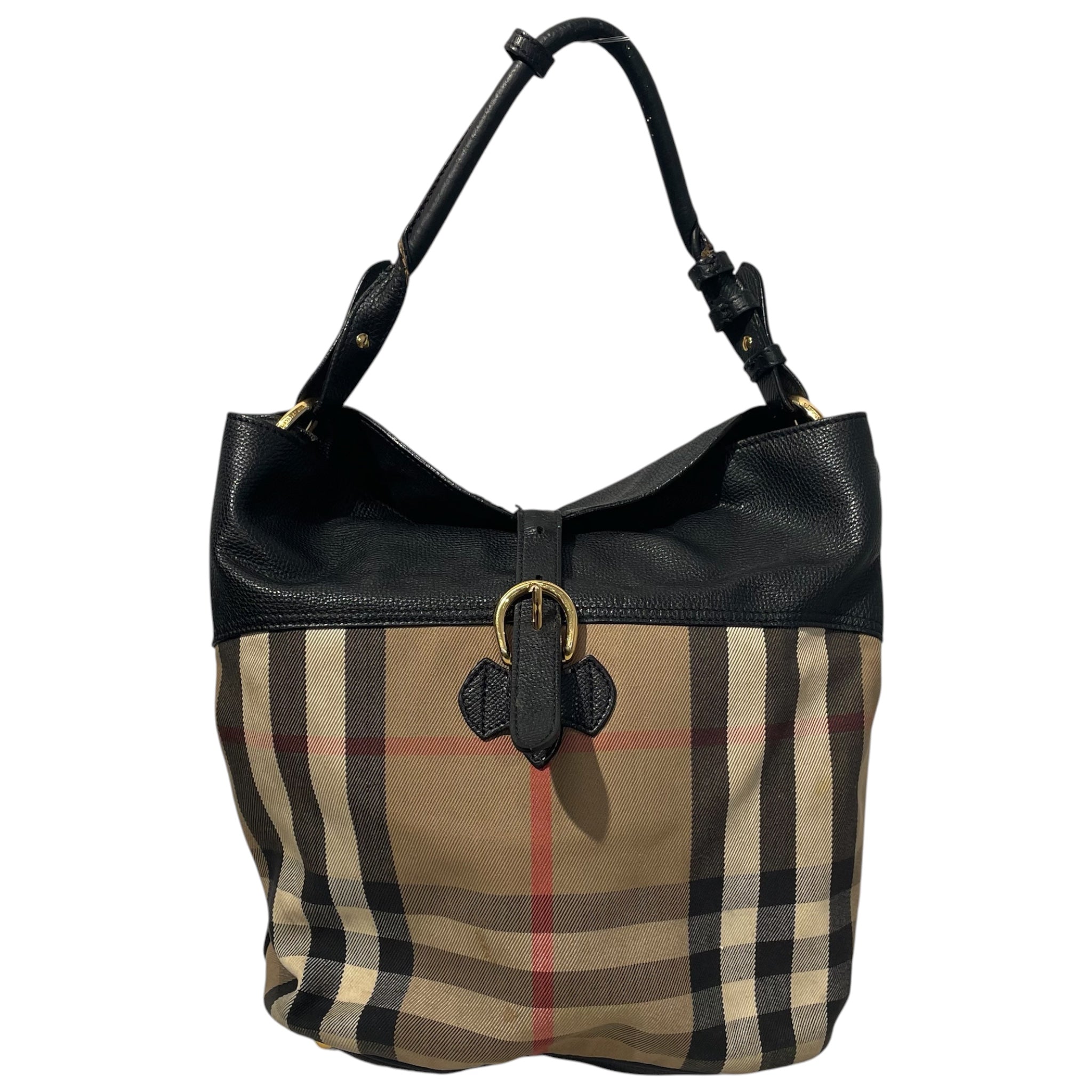 BURBERRY/Hand Bag/Plaid/BEG/ashby cloth handbag view 1