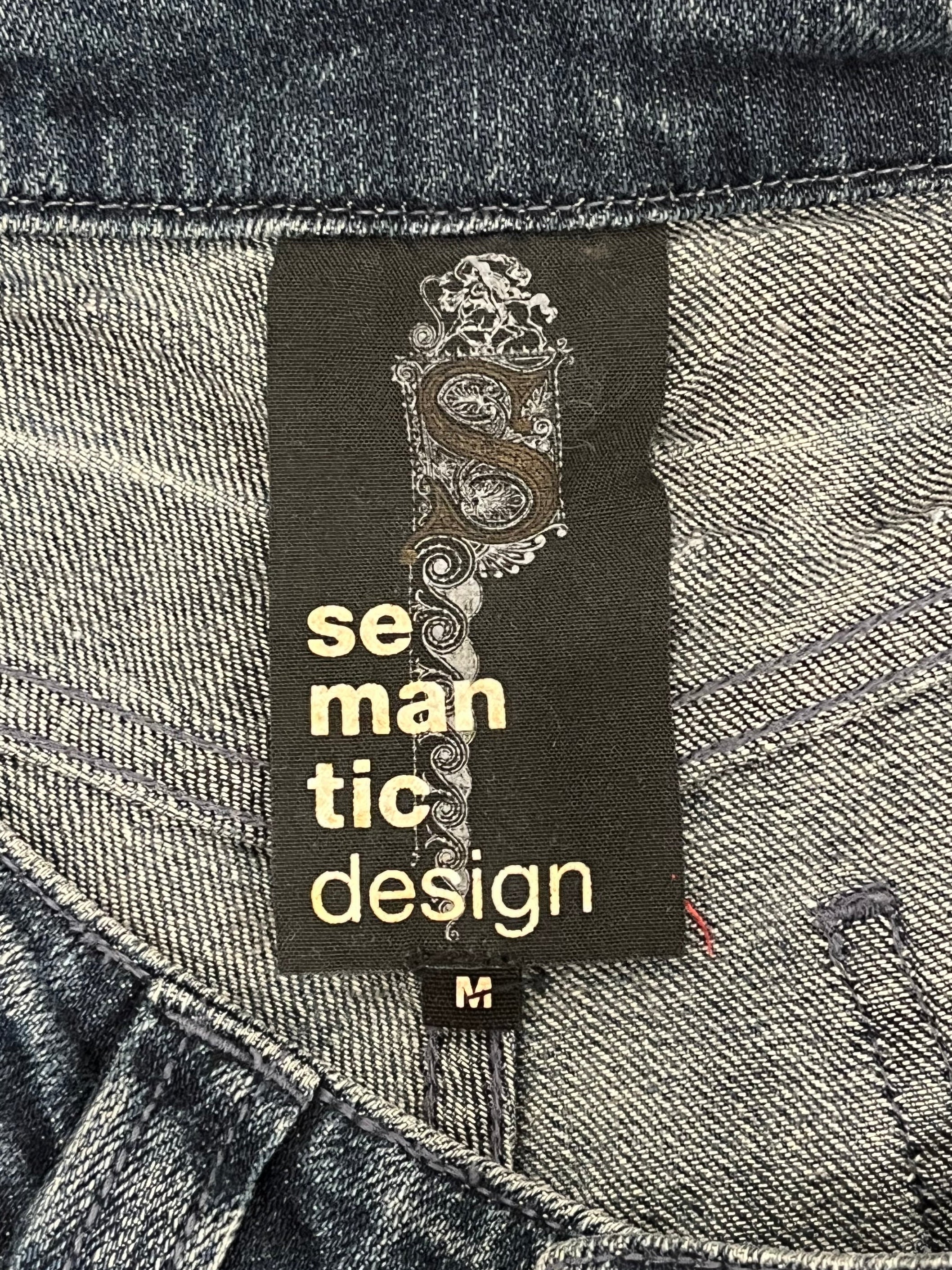 Semantic design/Skinny Pants/M/Cotton/BLU/PINK FLORAL DETAILS view 3
