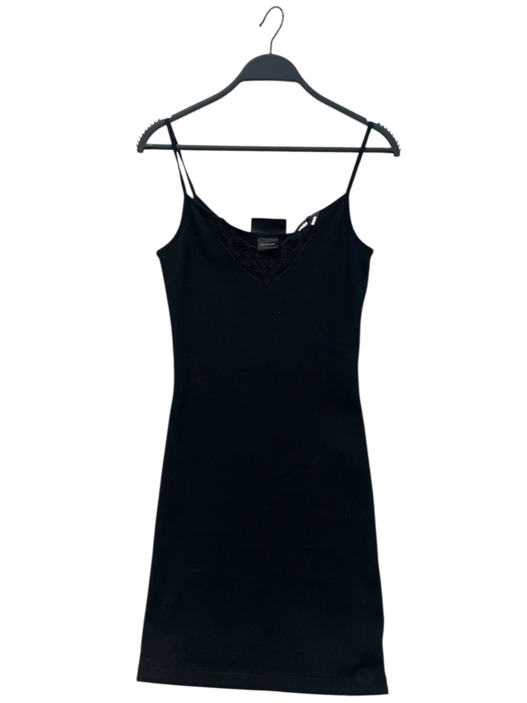 BALENCIAGA/Camisole Dress/S/Cotton/BLK/ view 1