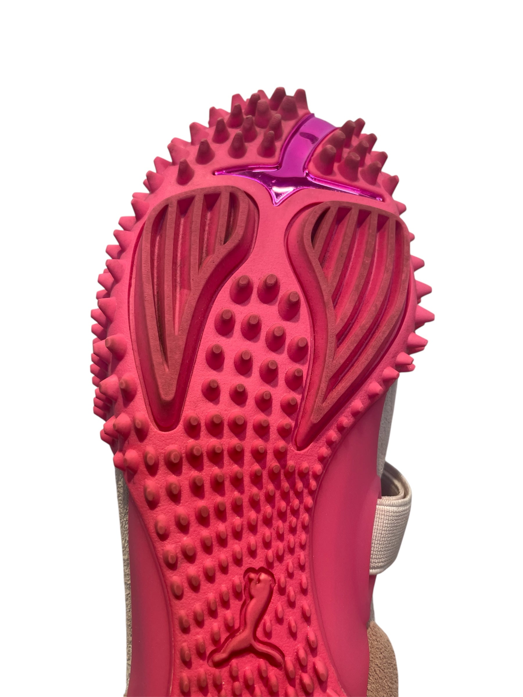 PUMA/Flat Shoes/US 9/Suede/GRY/PINK SPIKE SOLE view 4