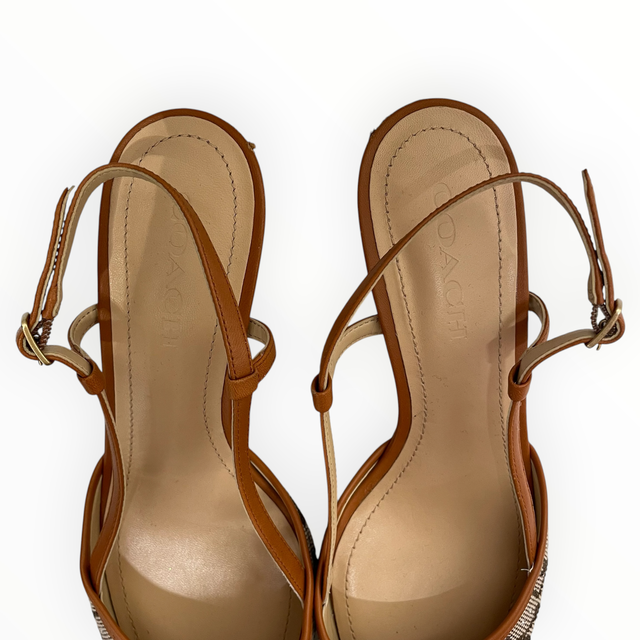 COACH/Heels/US 10/Monogram/BRW/ROSIE CRYSTAL SLING BACK view 3