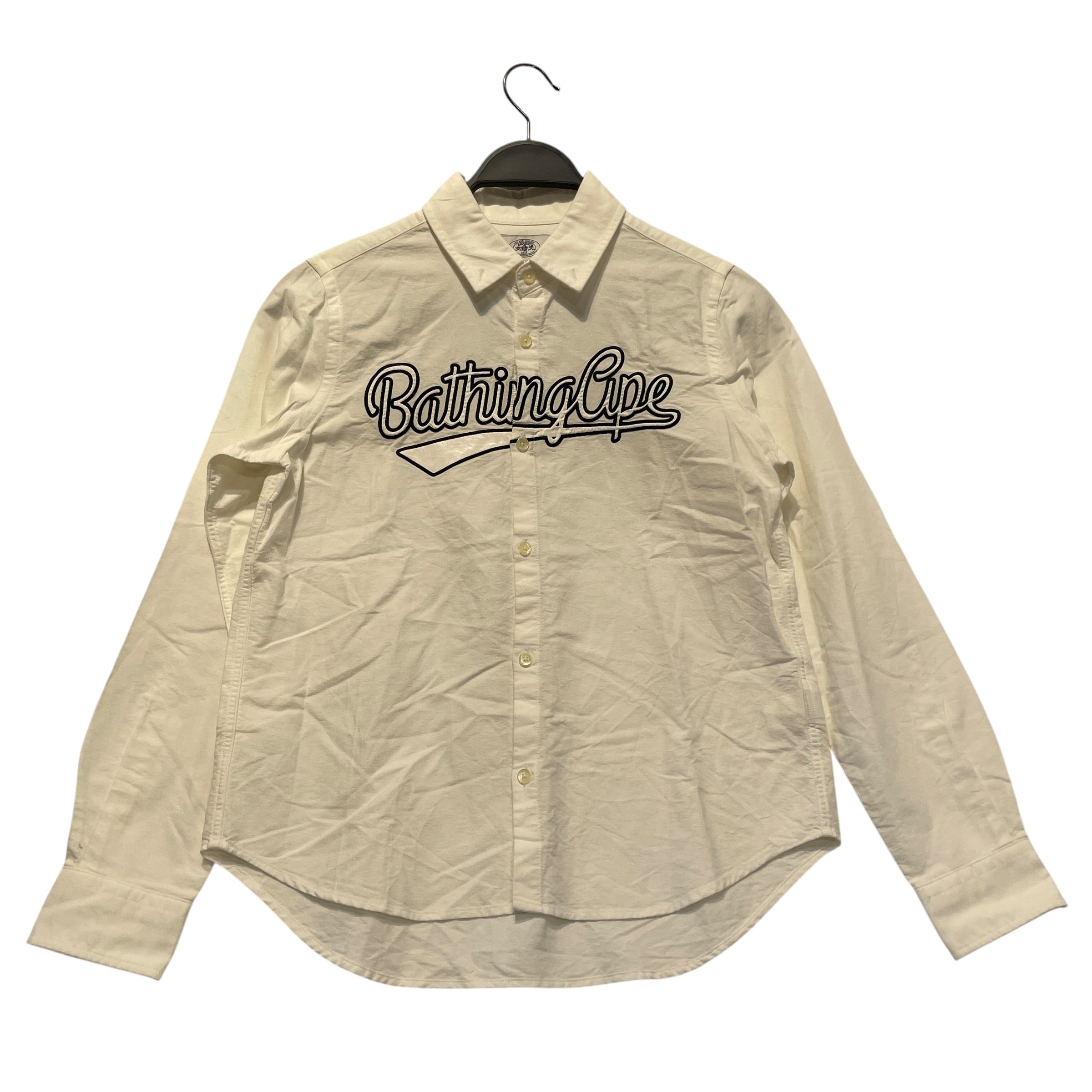 A BATHING APE/LS Shirt/XS/Monogram/Cotton/WHT/Cut and Collage T shirt view 1