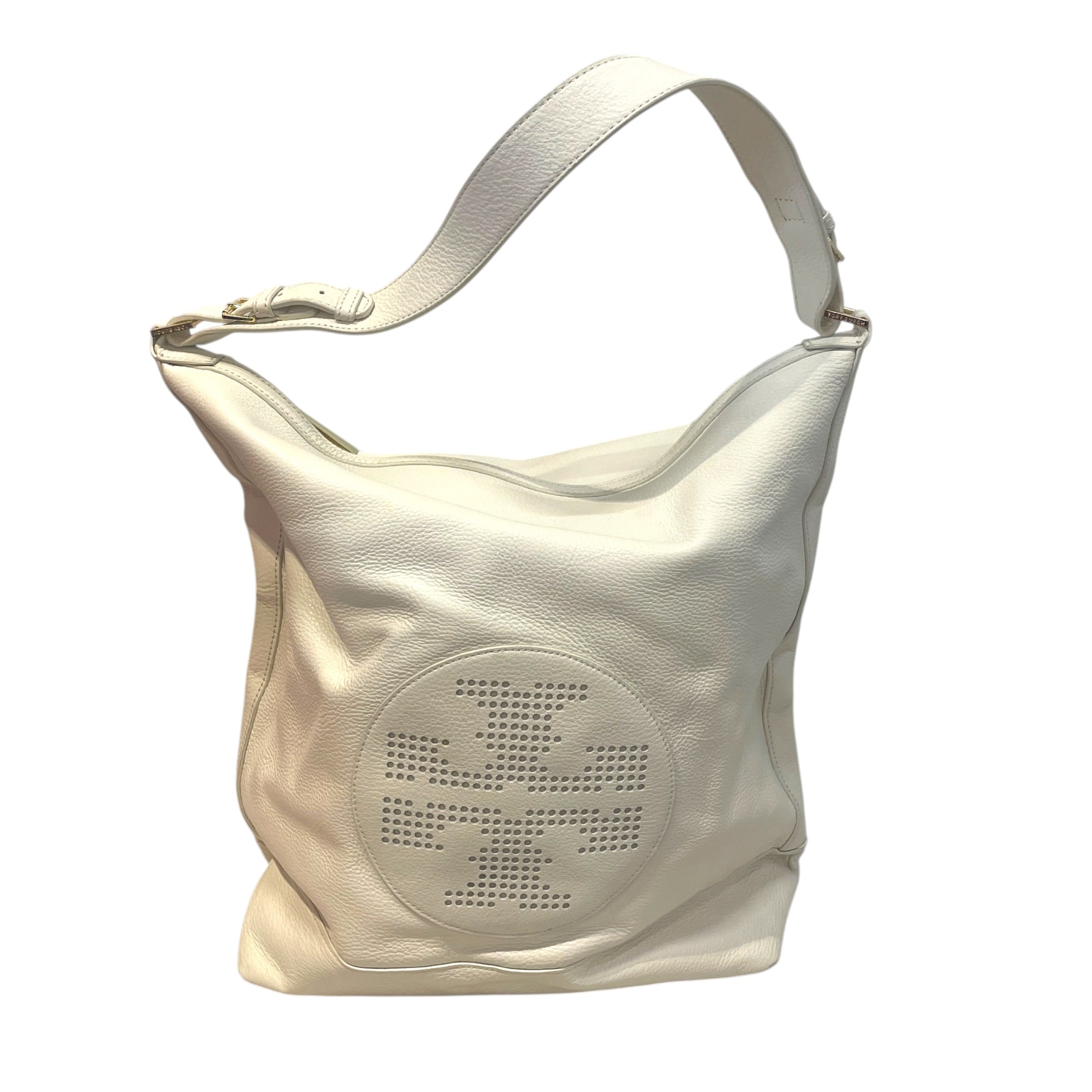 TORY BURCH/Hand Bag/Leather/WHT/Kipp Hobo view 1