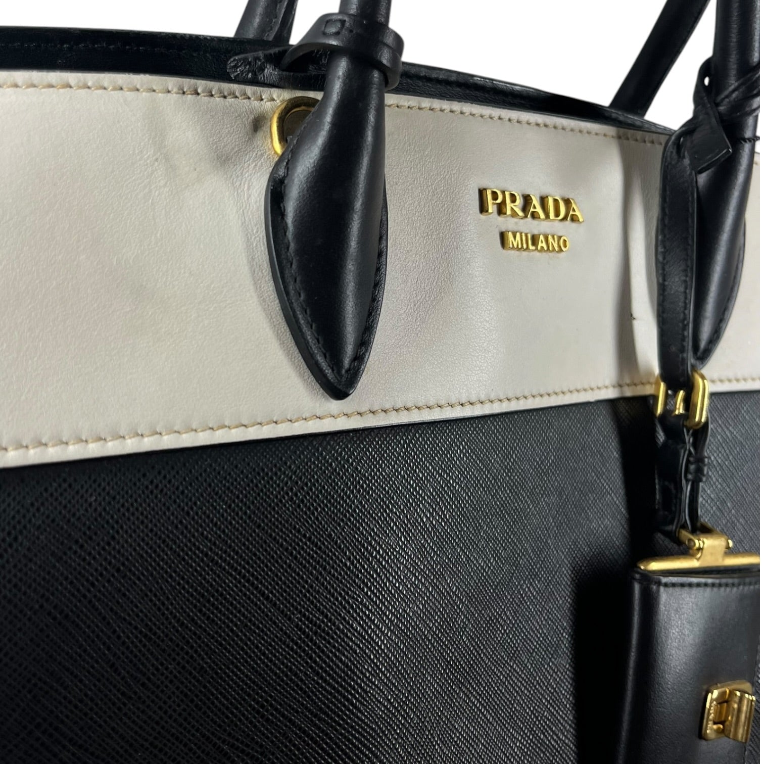 PRADA/Hand Bag/Leather/BLK/ESPLANDE BAG view 6