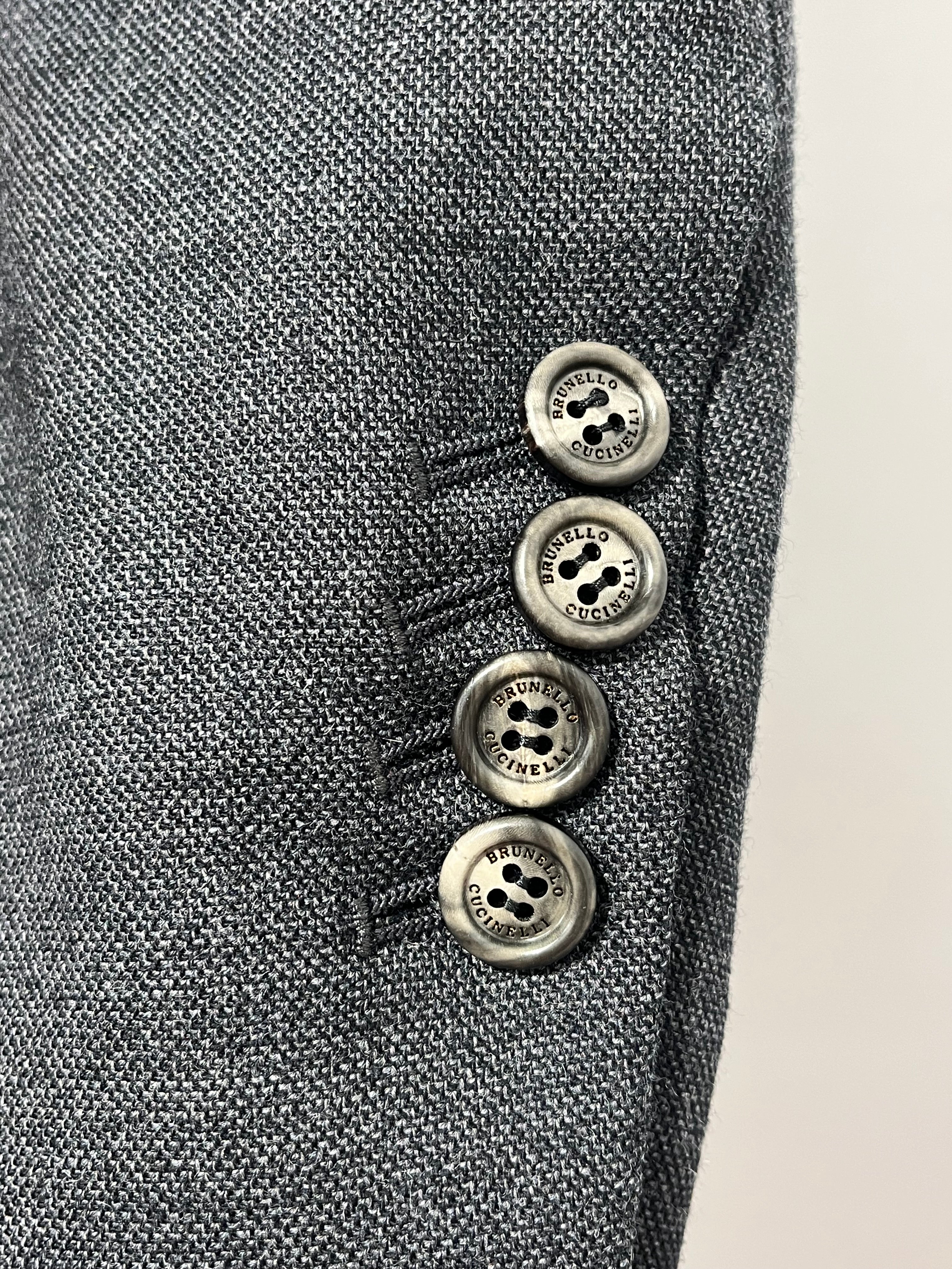 BRUNELLO CUCINELLI/Tailored Jkt/38/Wool/GRY/Single Breasted/ view 6