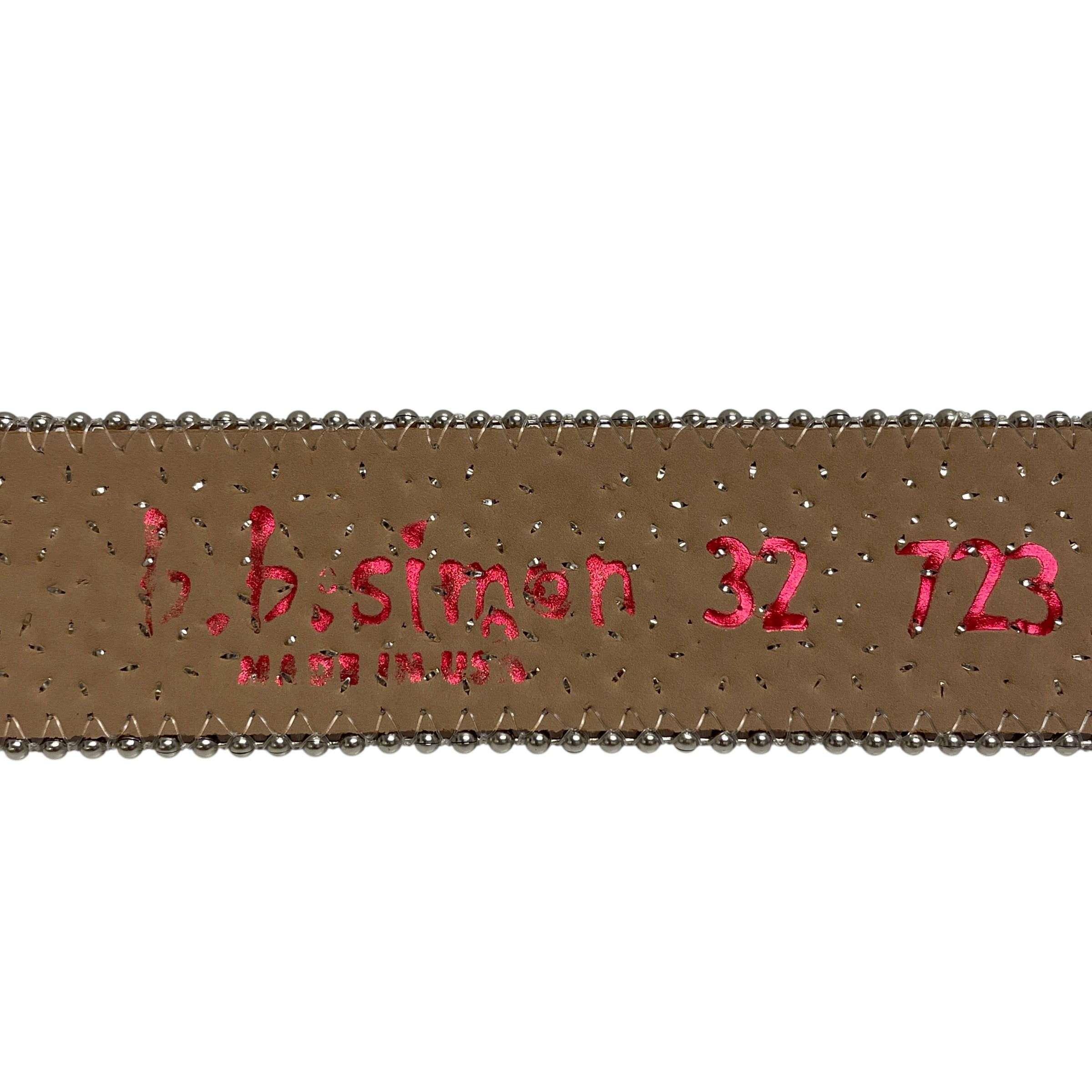 b.b.simon/Belt/Leather/PNK/SILVER RHINESTONE view 3