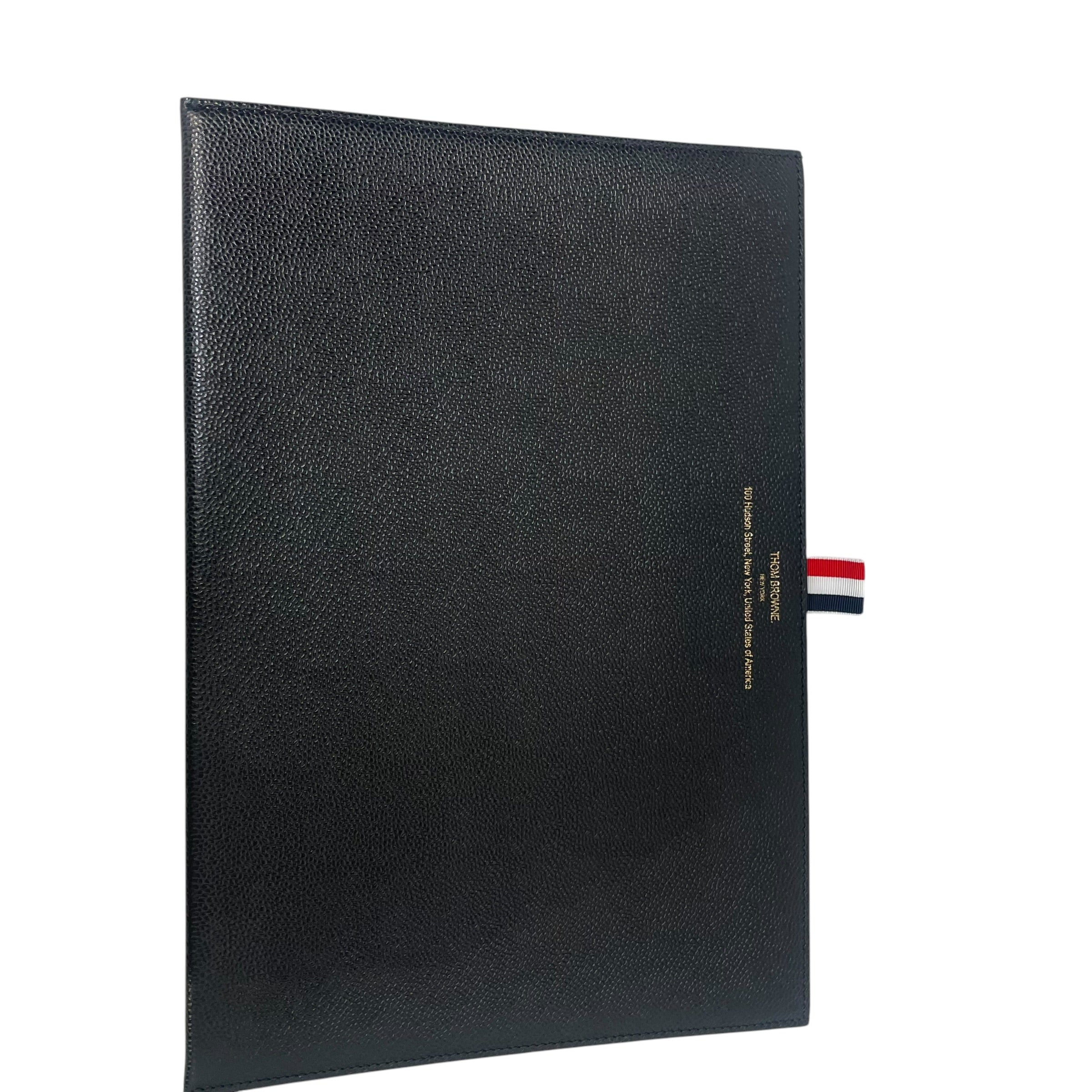 THOM BROWNE. NEW YORK/Wallet/Leather/BLK/PORTFOLIO HOLDER view 1