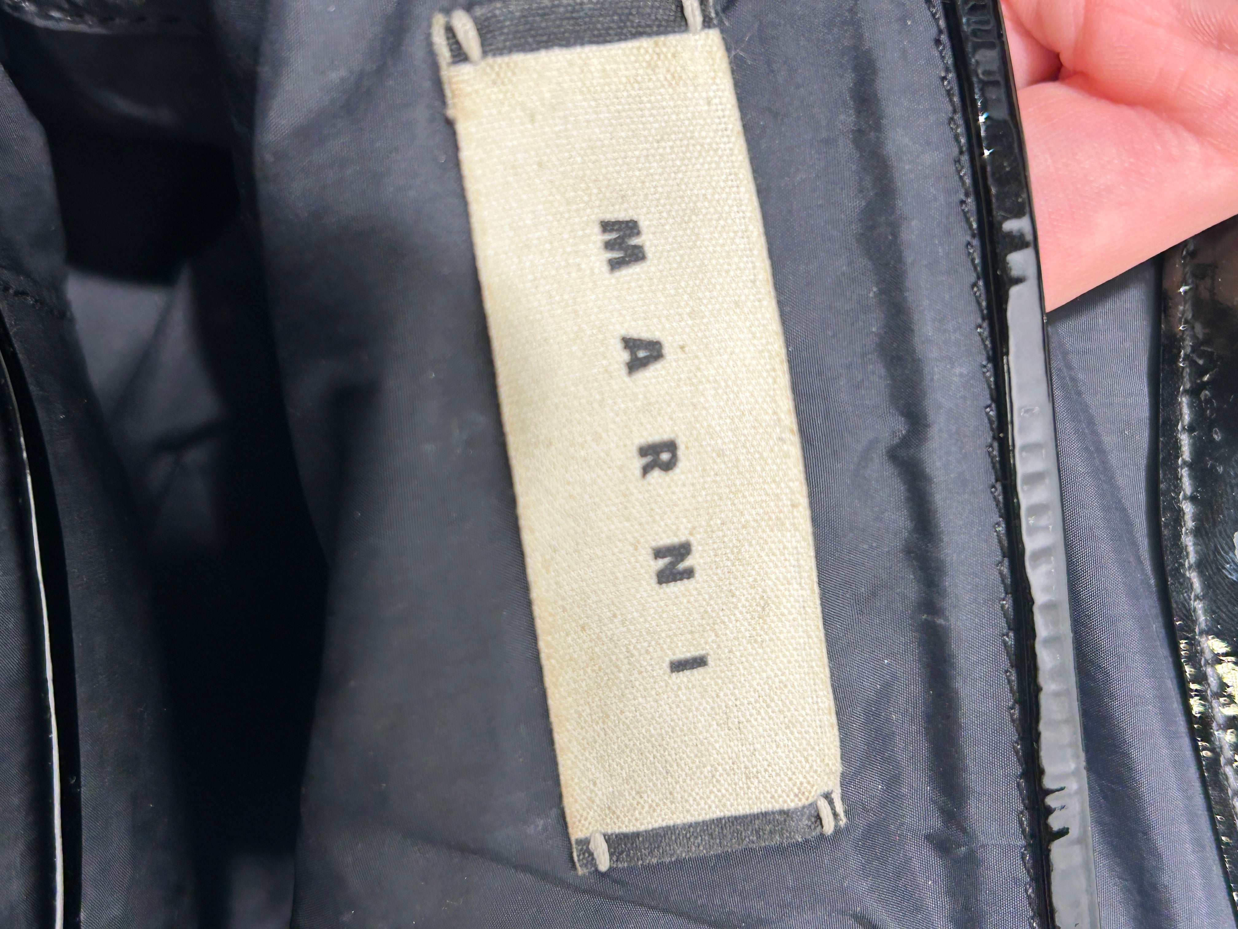MARNI/Hand Bag/BLK/TOP HANDL PATENT BUCKLE FRNT view 5