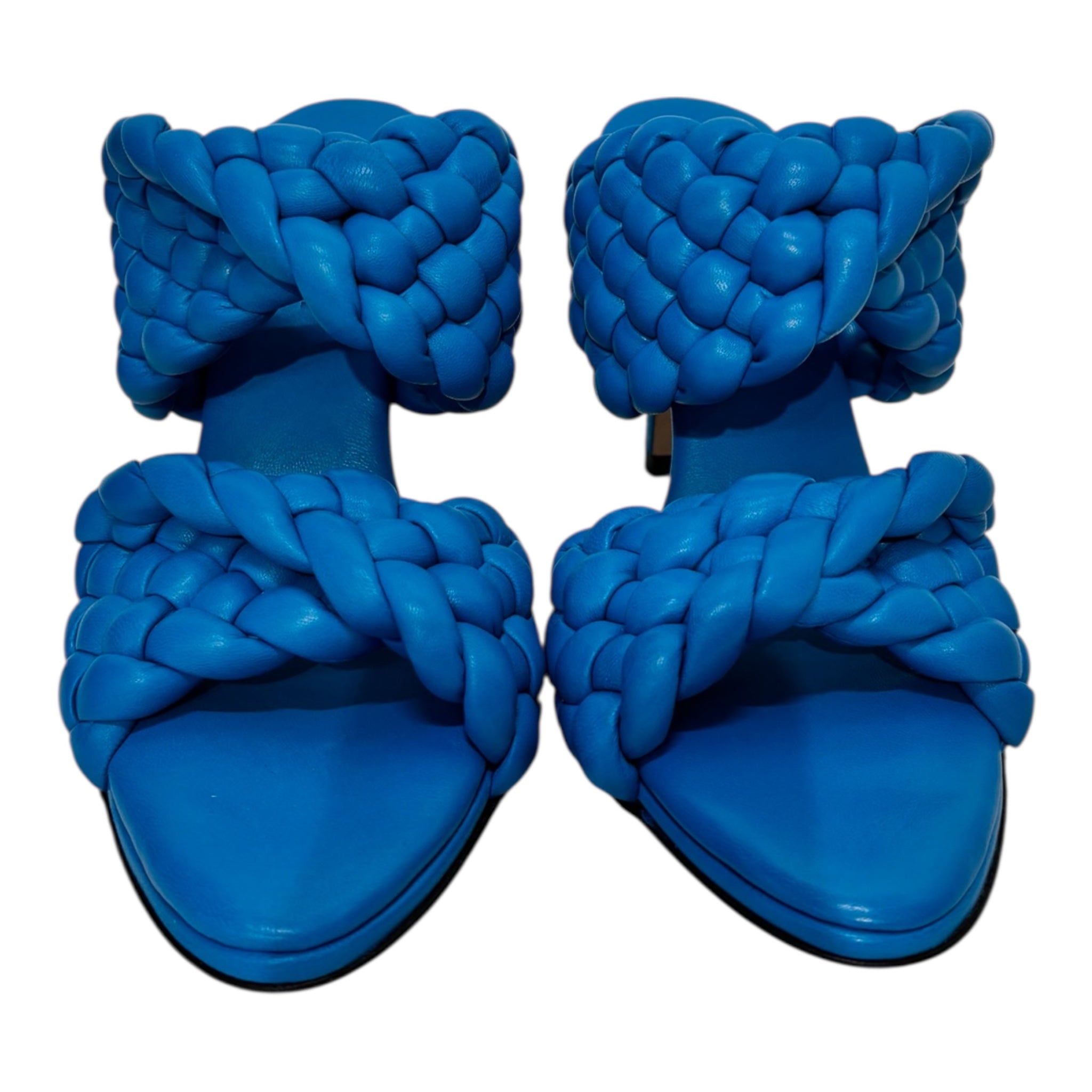 BOTTEGA VENETA/Heels/EU 36/Leather/BLU/BRAIDED TWIST BANDS view 3