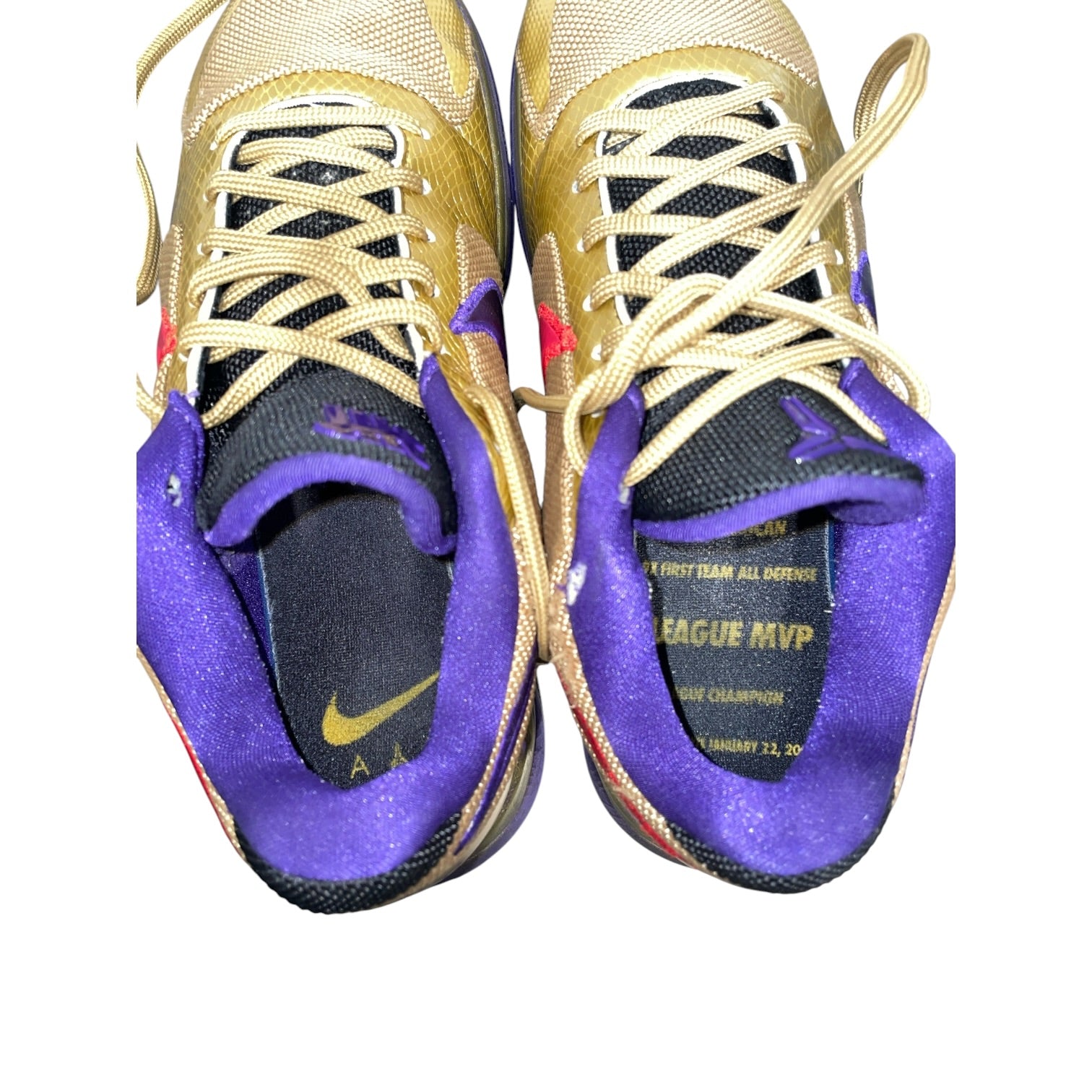 NIKE/UNDEFEATED/Low-Sneakers/US 9.5/GLD/KOBE 5 HALL OF FAME view 3