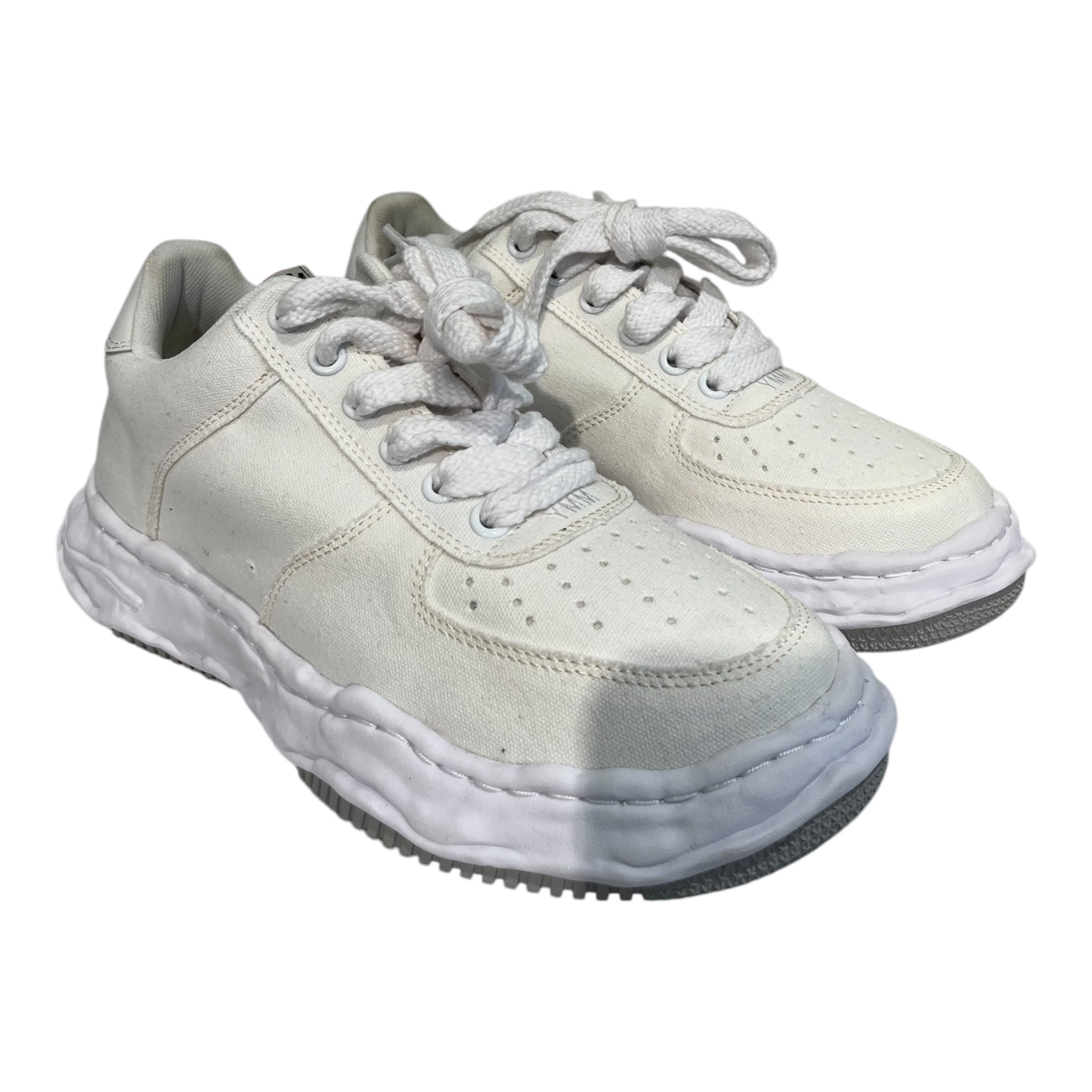 MIHARA YASUHIRO/Low-Sneakers/EU 45/Cotton/WHT/U-Tip/A10FW720 low top sneakers view 1